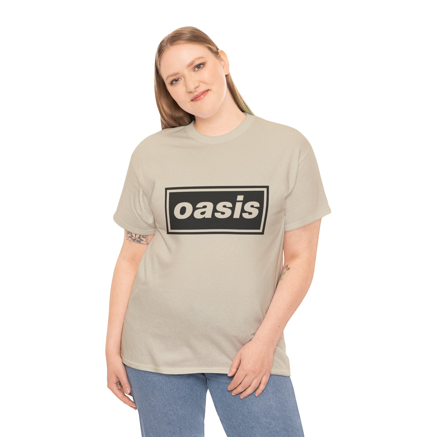 Music fan tee with rock band logo style for Oasis nostalgia and live shows