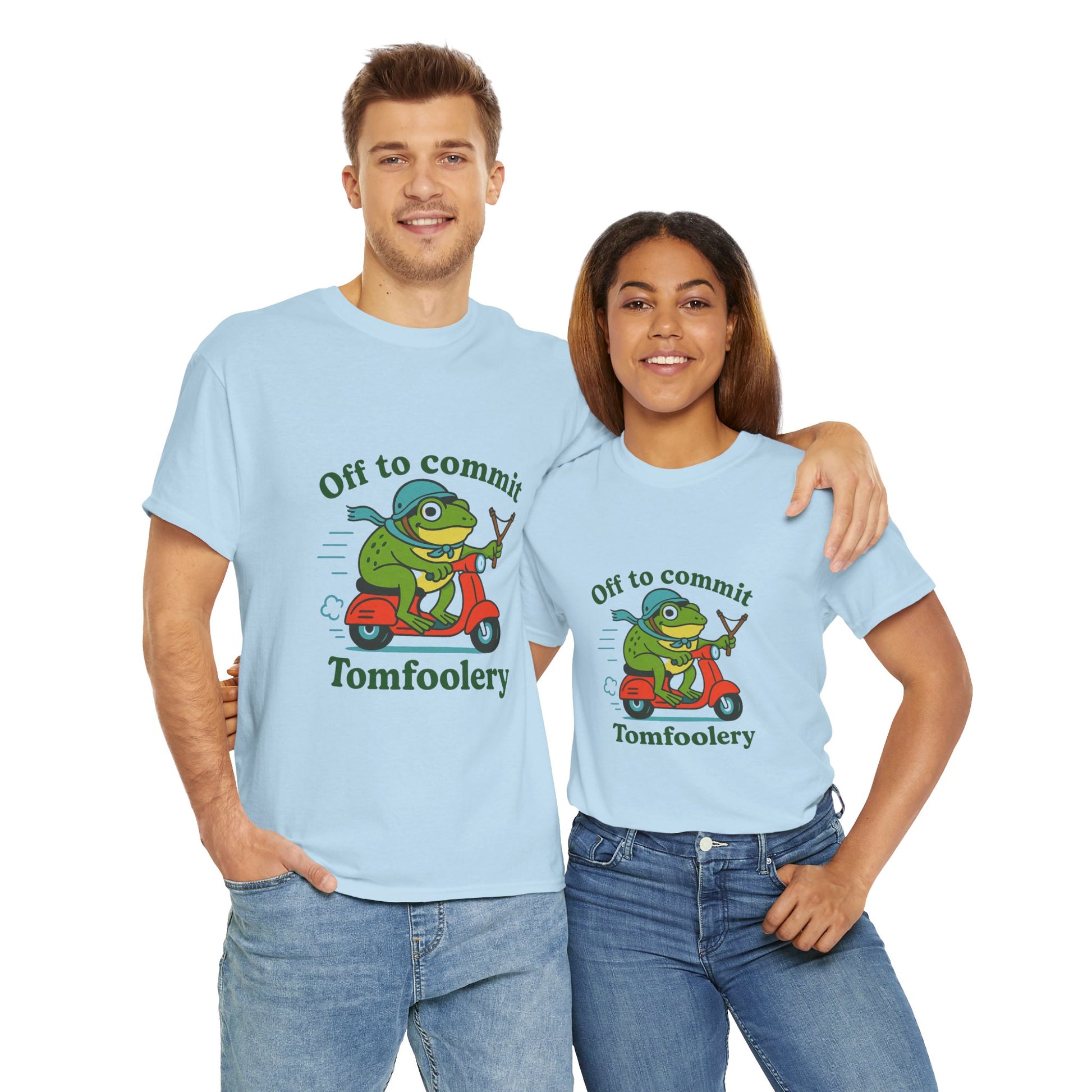 Funny cartoon frog tee – great to wear at parties, festivals, or relaxed outings