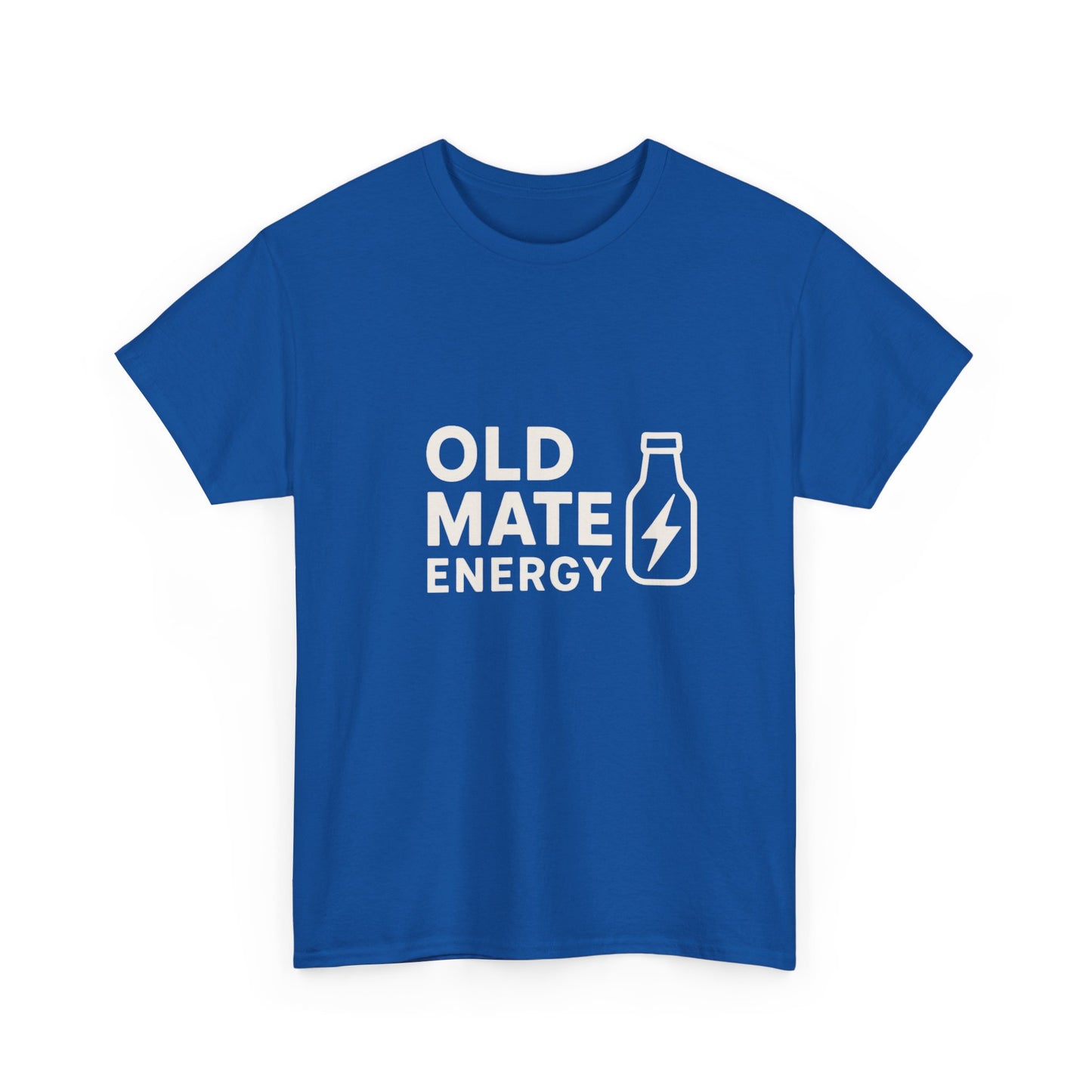 Funny Aussie slang t-shirt with Old Mate Energy design