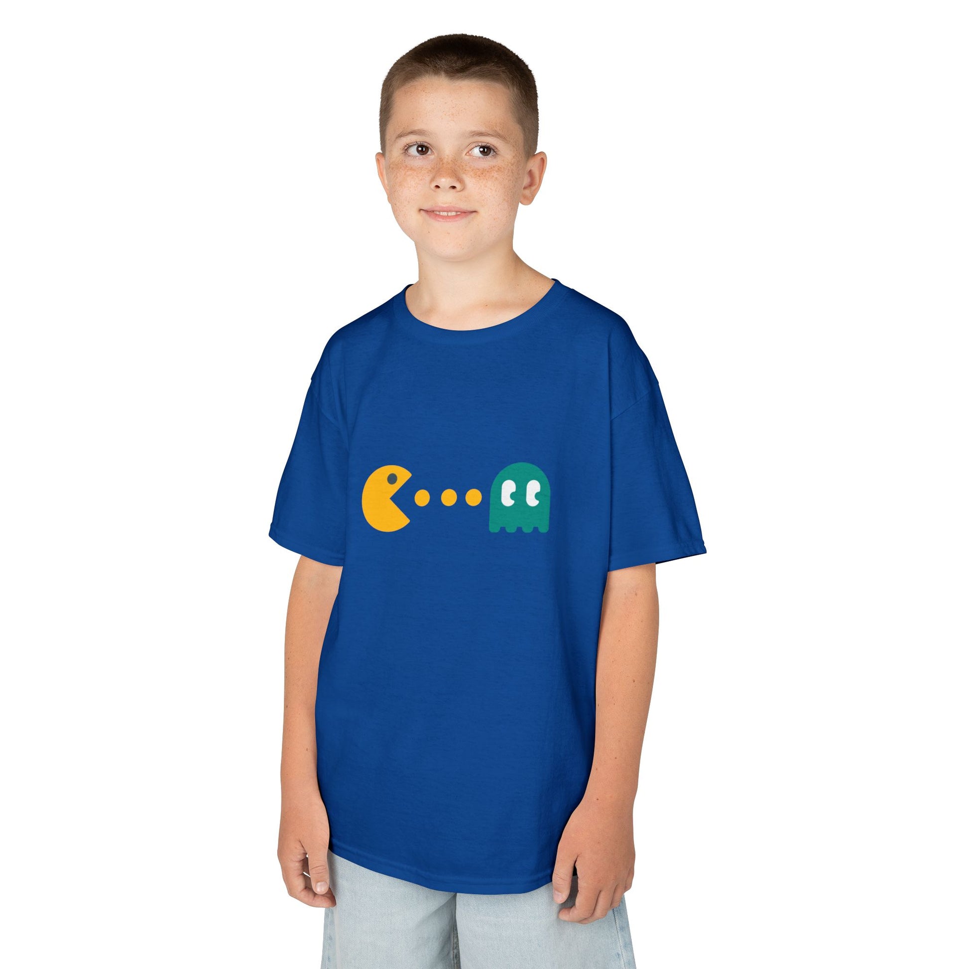 Soft cotton Pac-Man kids shirt with vintage gaming arcade vibes