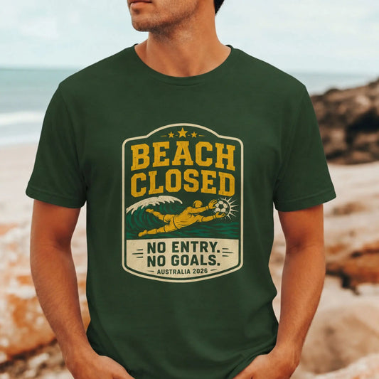 Patrick Beach Socceroos World Cup Goalkeeper Tee | Beach Closed T-Shirt