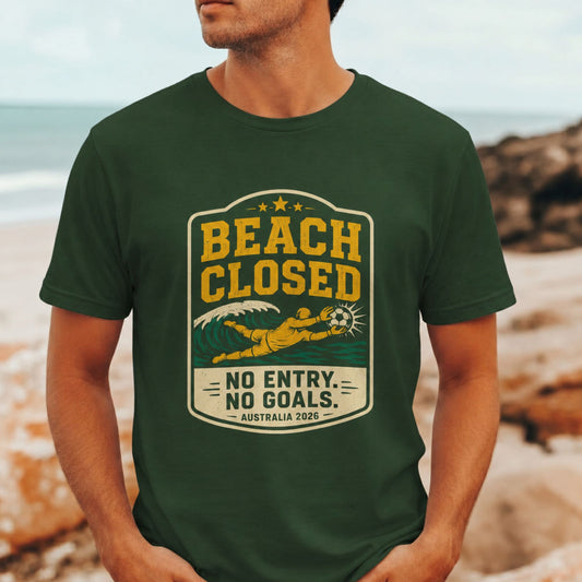 Patrick Beach Socceroos World Cup Goalkeeper Tee | Beach Closed T-Shirt