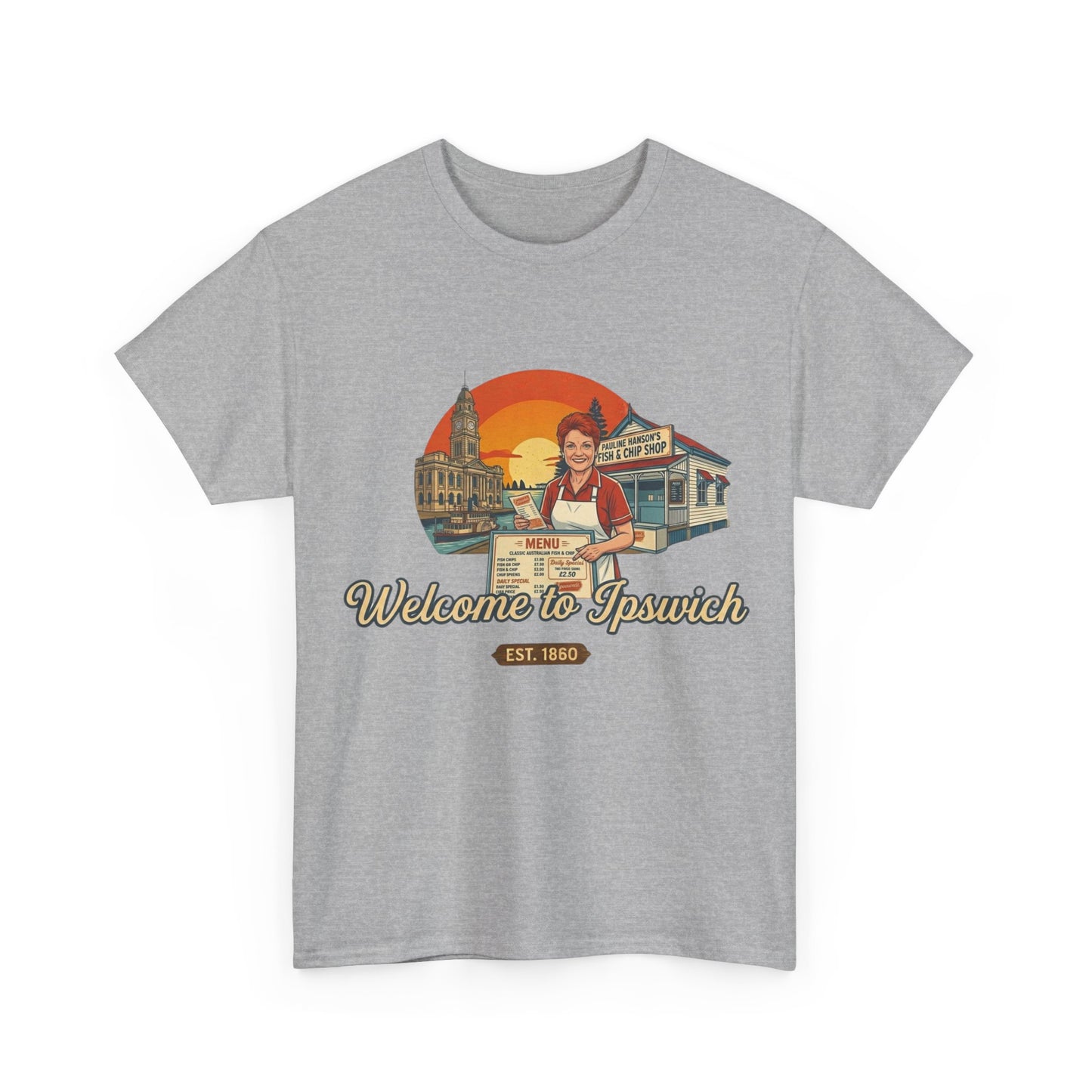 Ipswich Queensland retro travel style t-shirt Pauline Hanson