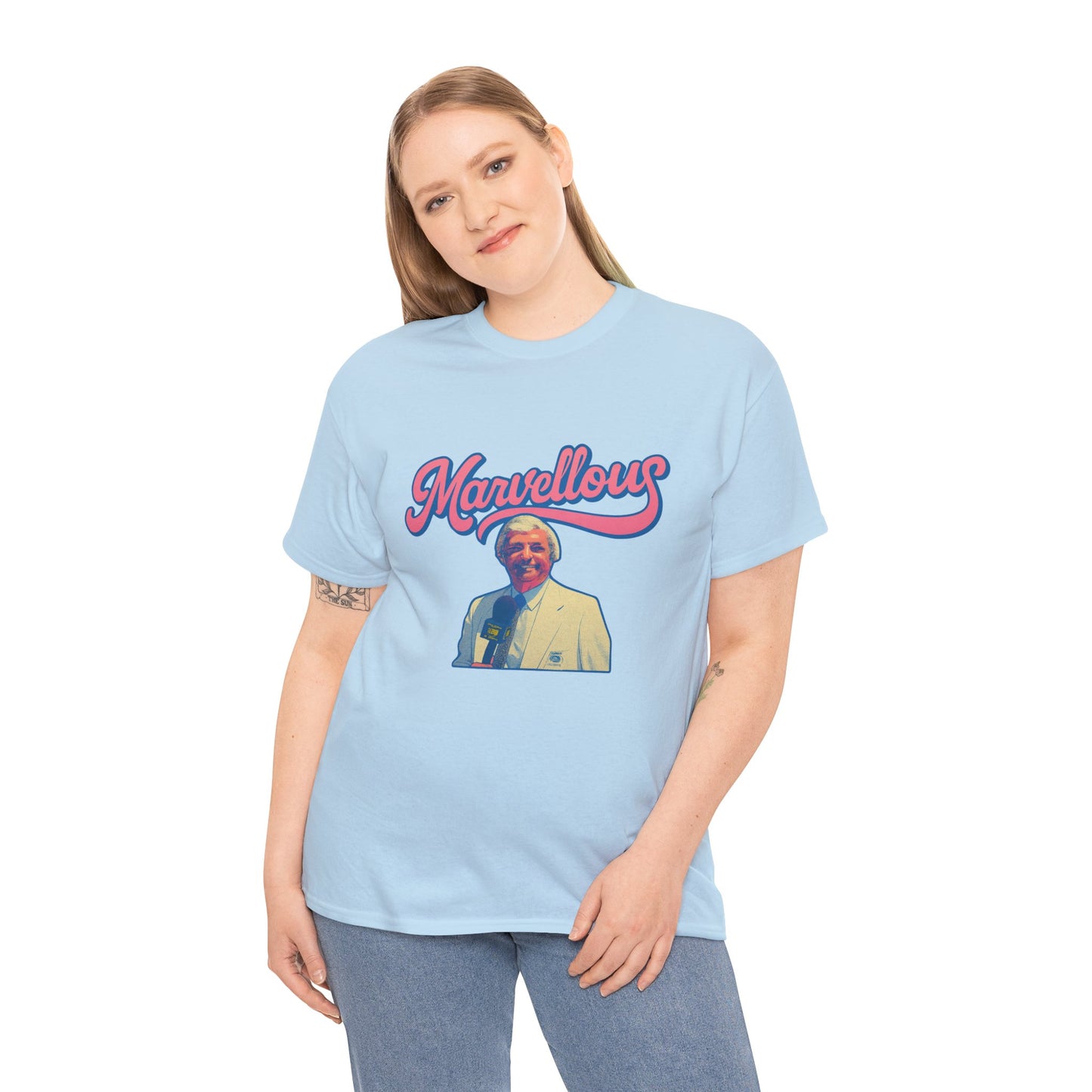 Aussie cricket legend retro cartoon graphic tee saying Marvellous