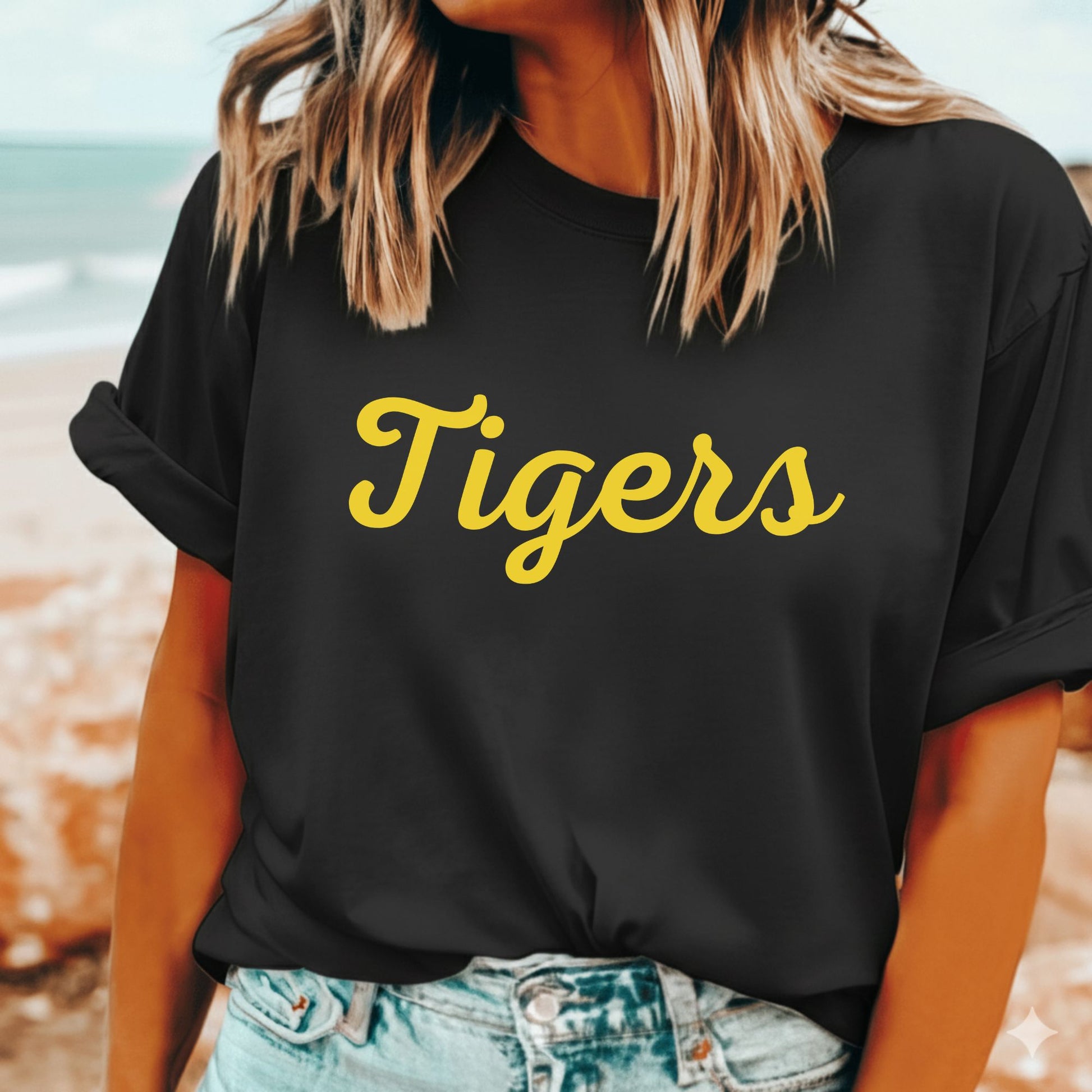 Richmond Tigers AFL t-shirt in club colours, perfect to cheer on the Tigers at the MCG