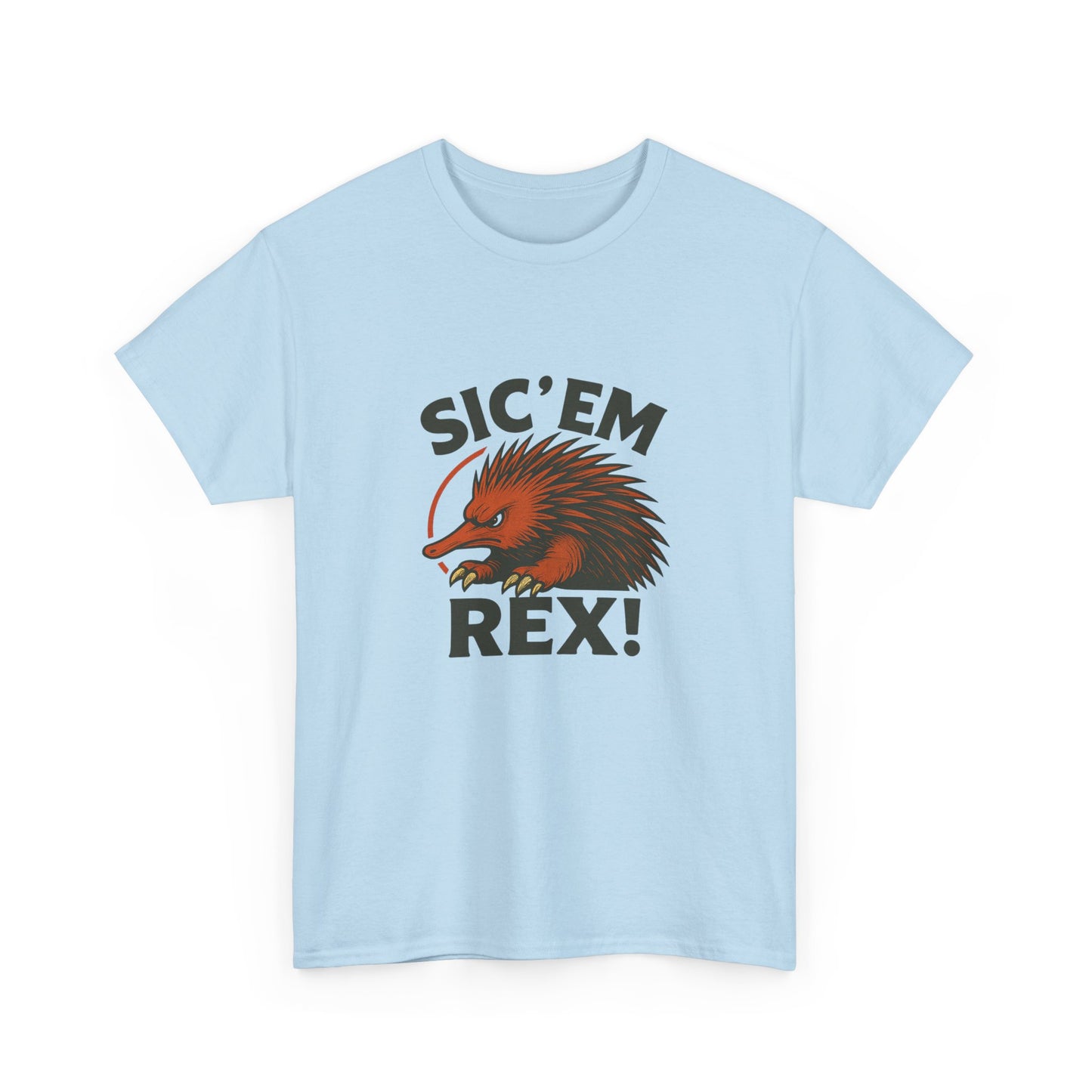 Funny Australian t-shirt with Sic ’Em Rex throwback design