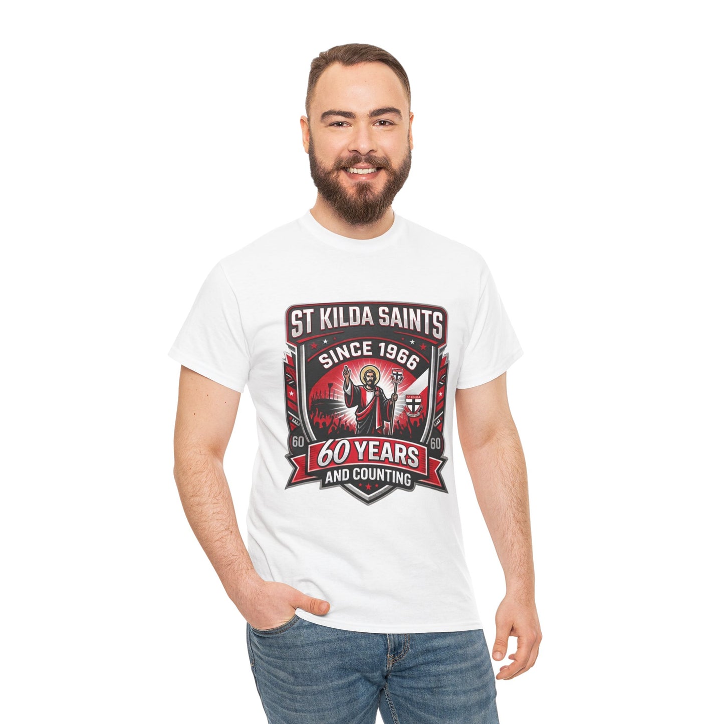 Funny St Kilda Saints T-shirt - 60 Years and Counting T-Shirt