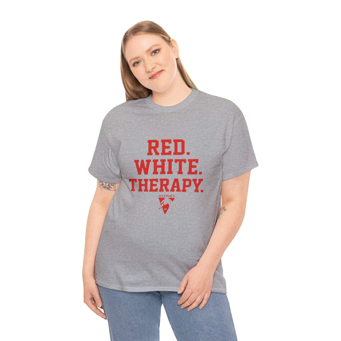 Sydney Swans T-Shirt | Red. White. Therapy. Funny Swans Tee