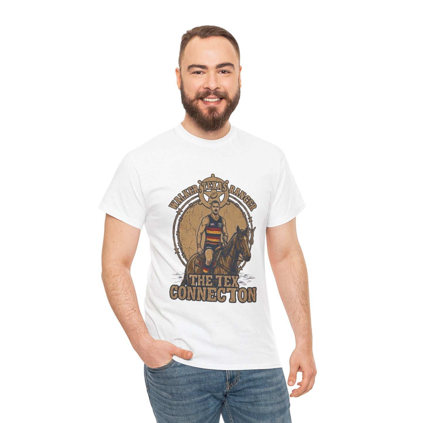 Walker Texas Ranger T-Shirt | Taylor "Tex" Walker Adelaide Crows Western Fan Tee