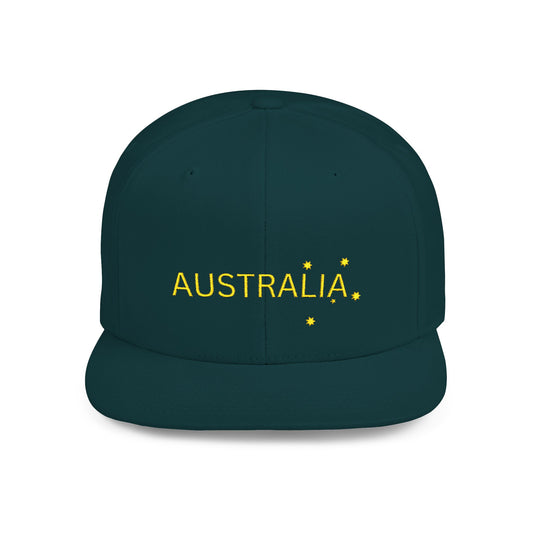 Green and gold Australia cap for sports fans and party costumes