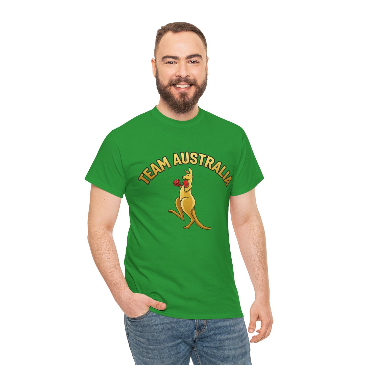 Patriotic Australia Team Australia boxing kangaroo graphic t-shirt