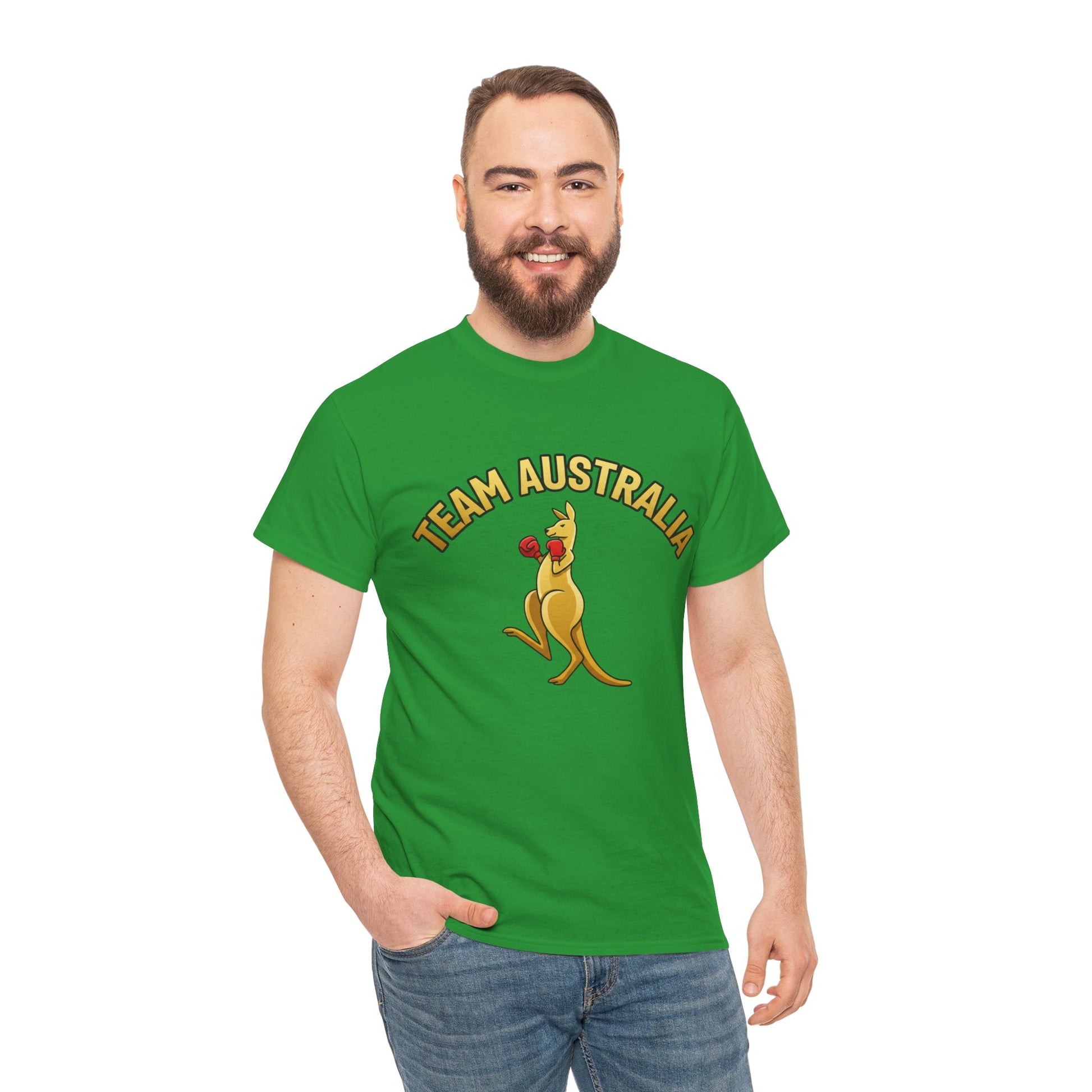Patriotic Australia Team Australia boxing kangaroo graphic t-shirt