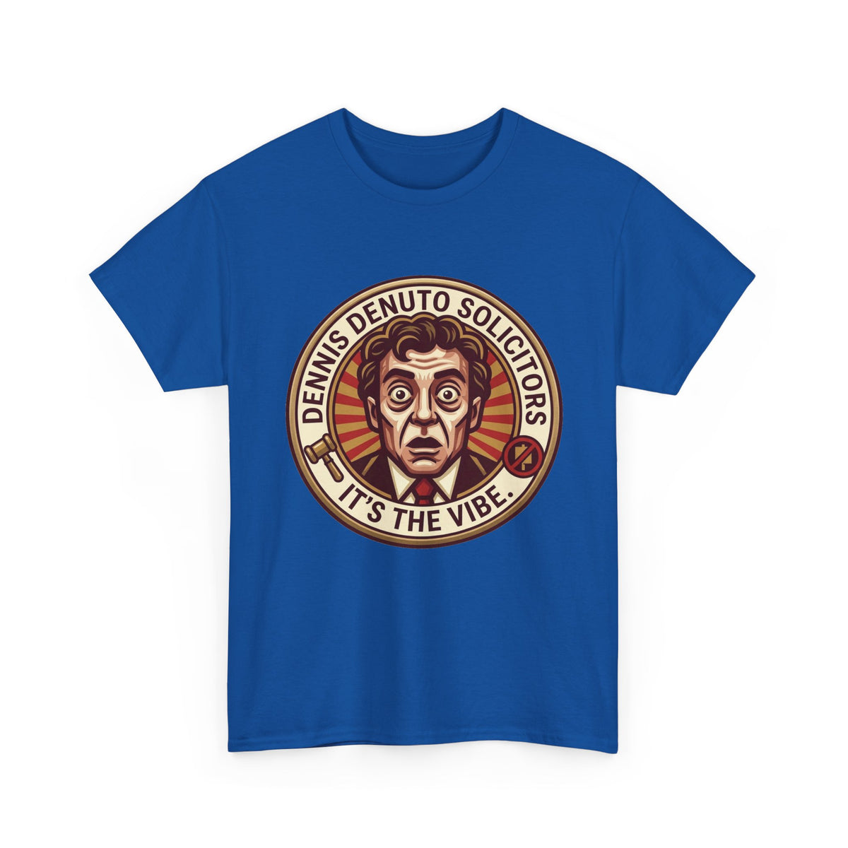 The Castle movie fan shirt featuring the iconic Dennis Denuto Solicitors design