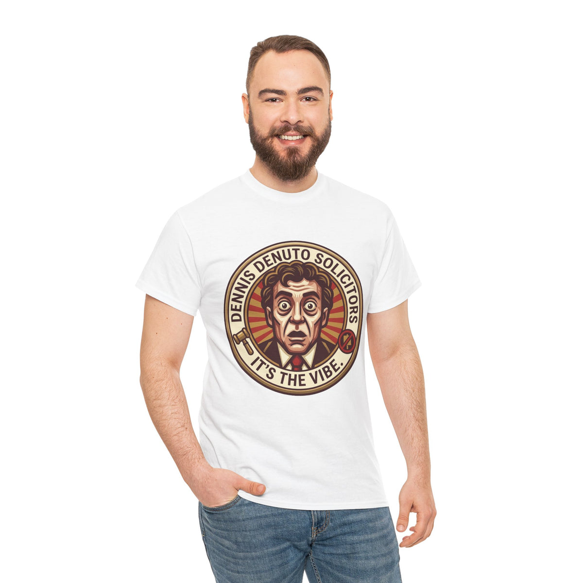 Australian pop culture T-shirt inspired by Dennis Denuto's famous It's the Vibe courtroom speech