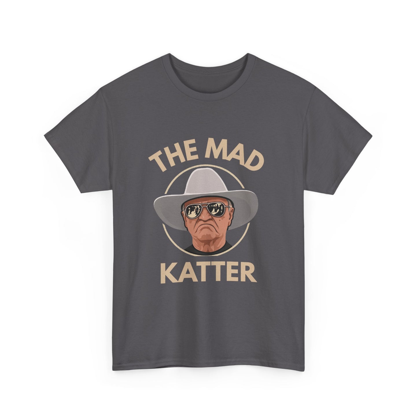 Graphic tee featuring a caricature of Bob Katter and the words "The Mad Katter."