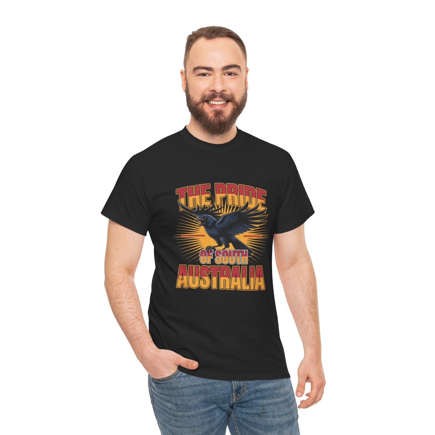 Red, blue and gold t-shirt for loyal South Aussie fans