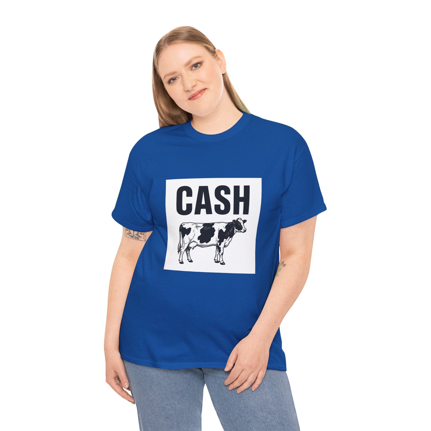 advertising joke t-shirt cash cow slogan