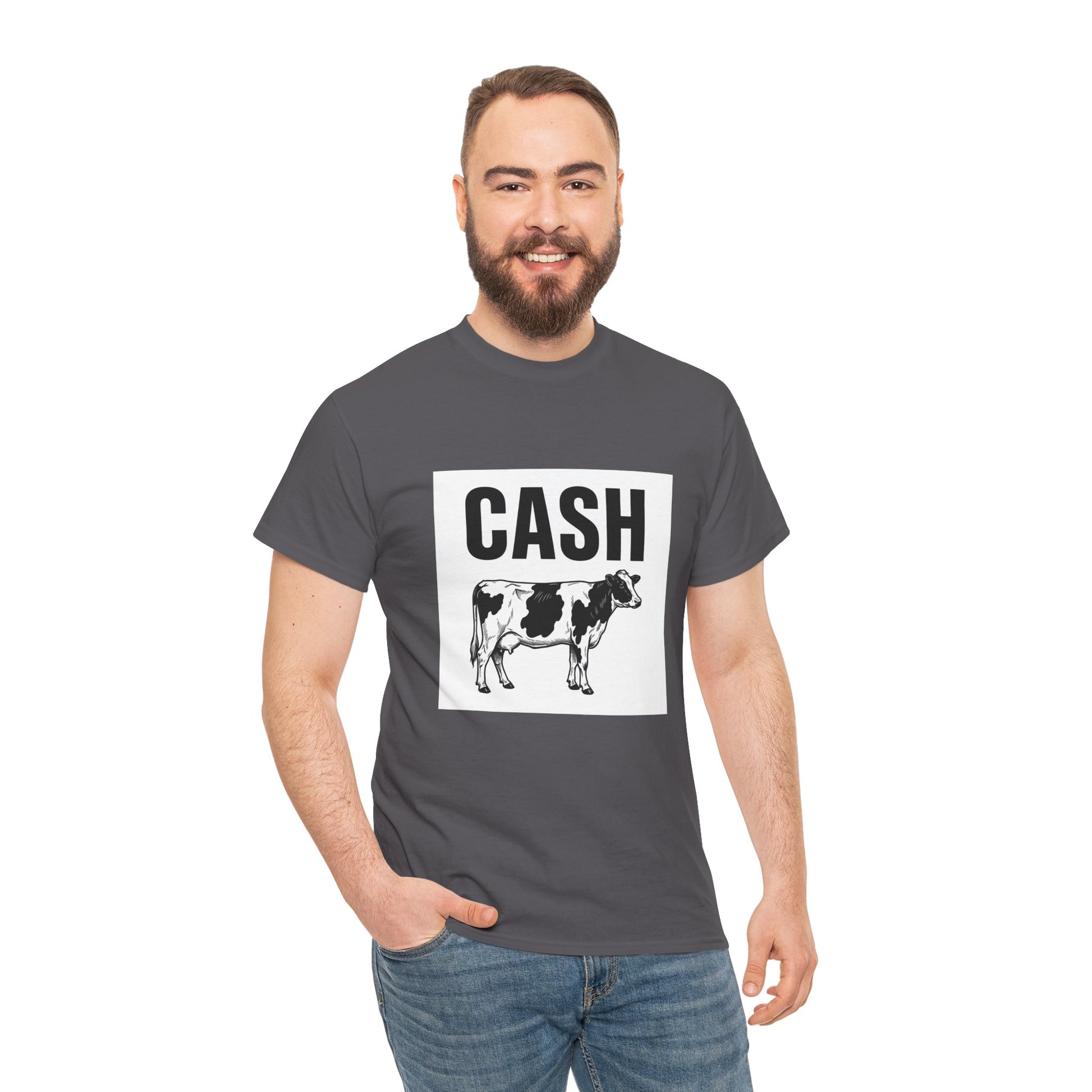 funny cow shirt cash pun graphic tee