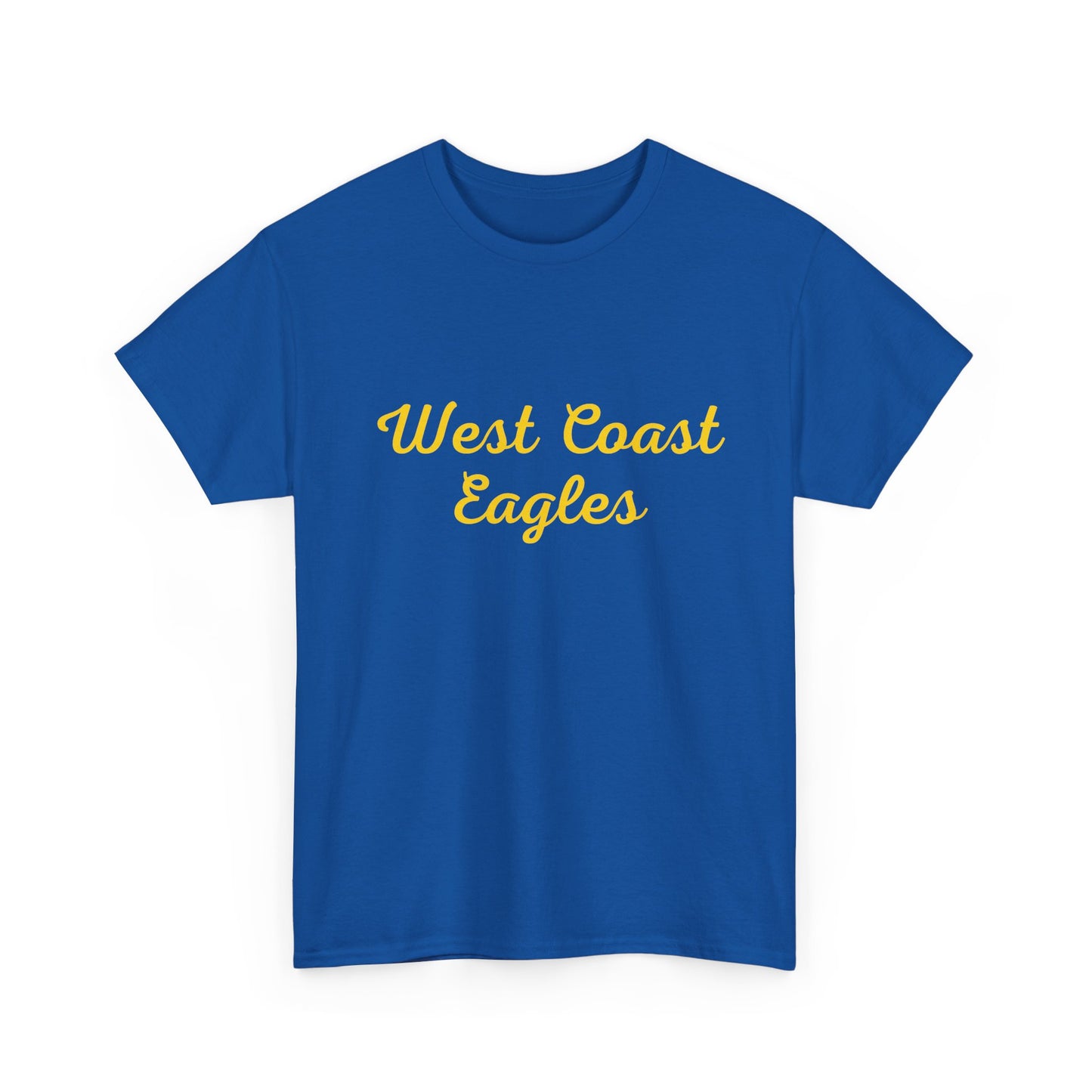West Coast Eagles supporter t-shirt in blue and gold team colours