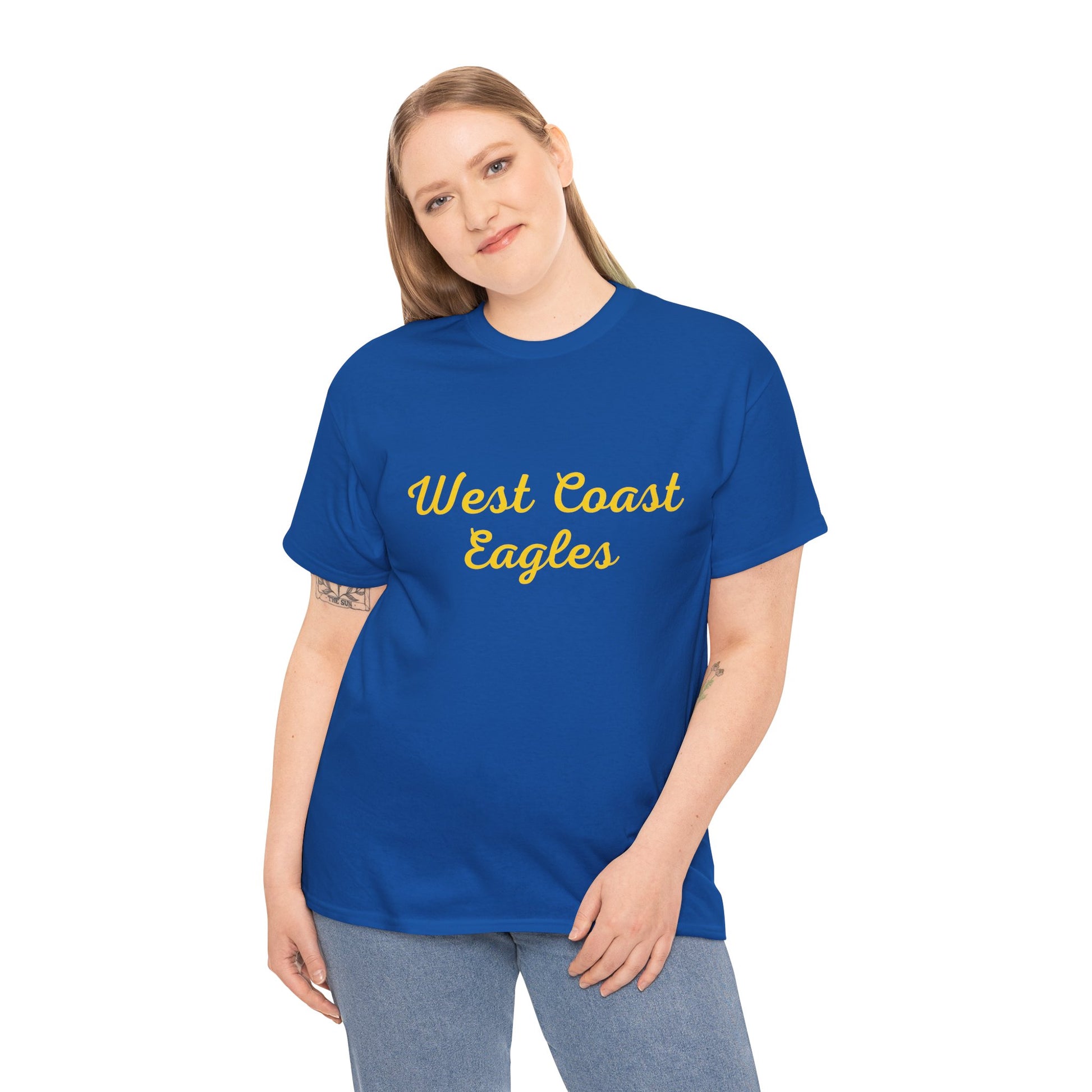 West Coast Eagles AFL fan tee featuring classic club colours