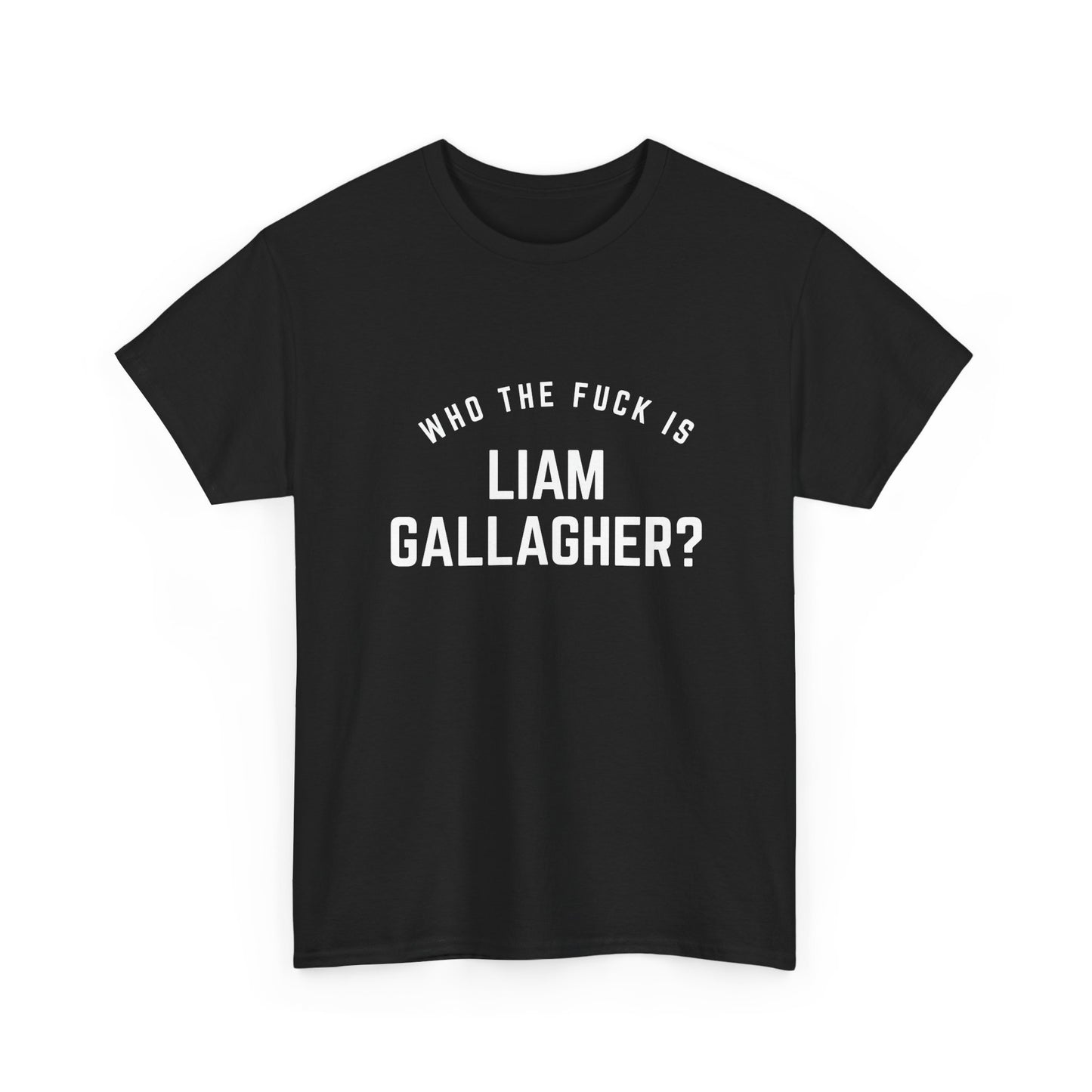 Funny Oasis tour t-shirt with “Who the fuck is Liam Gallagher?” print