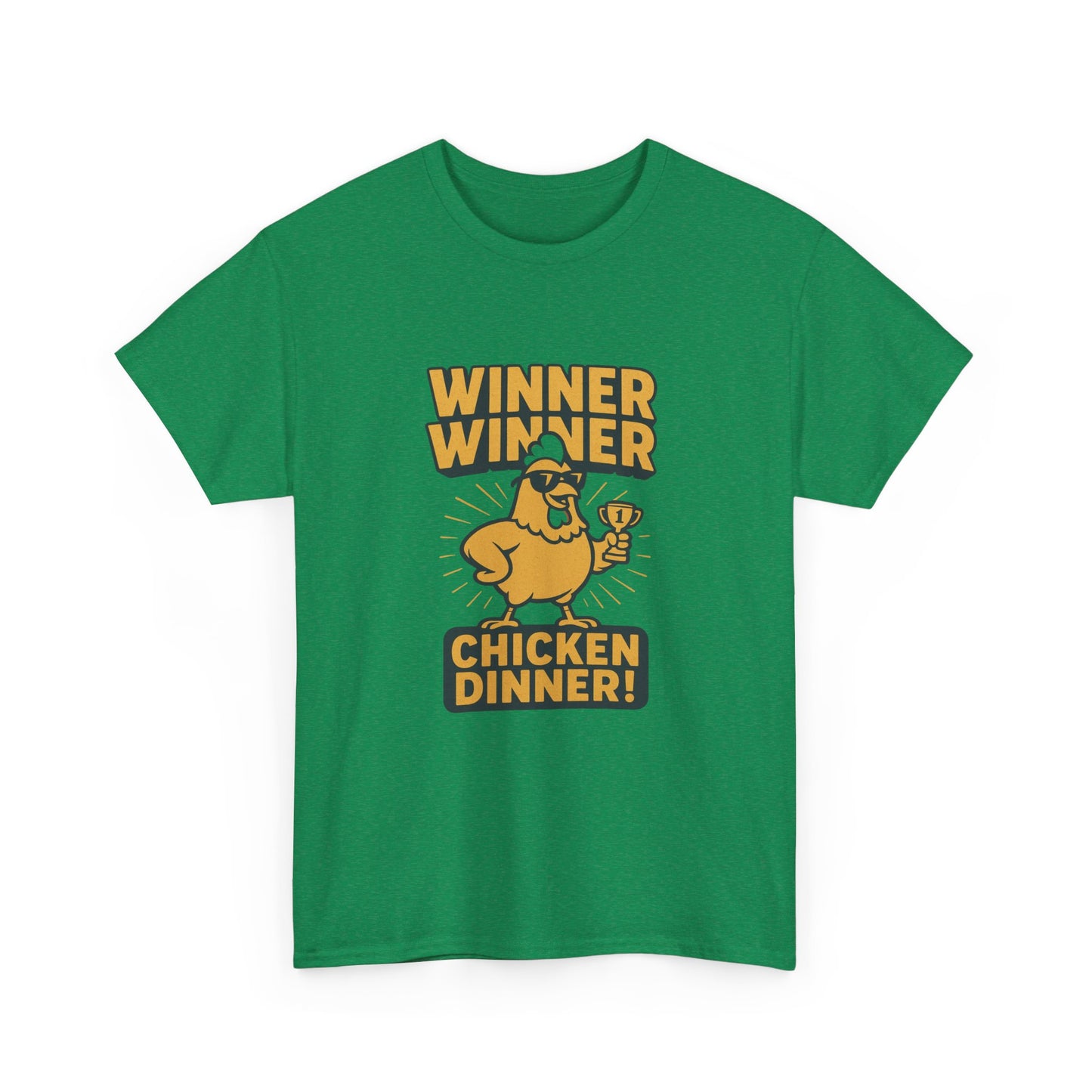 Winner Winner Chicken Dinner gaming t-shirt with chicken graphic – perfect gamer gift