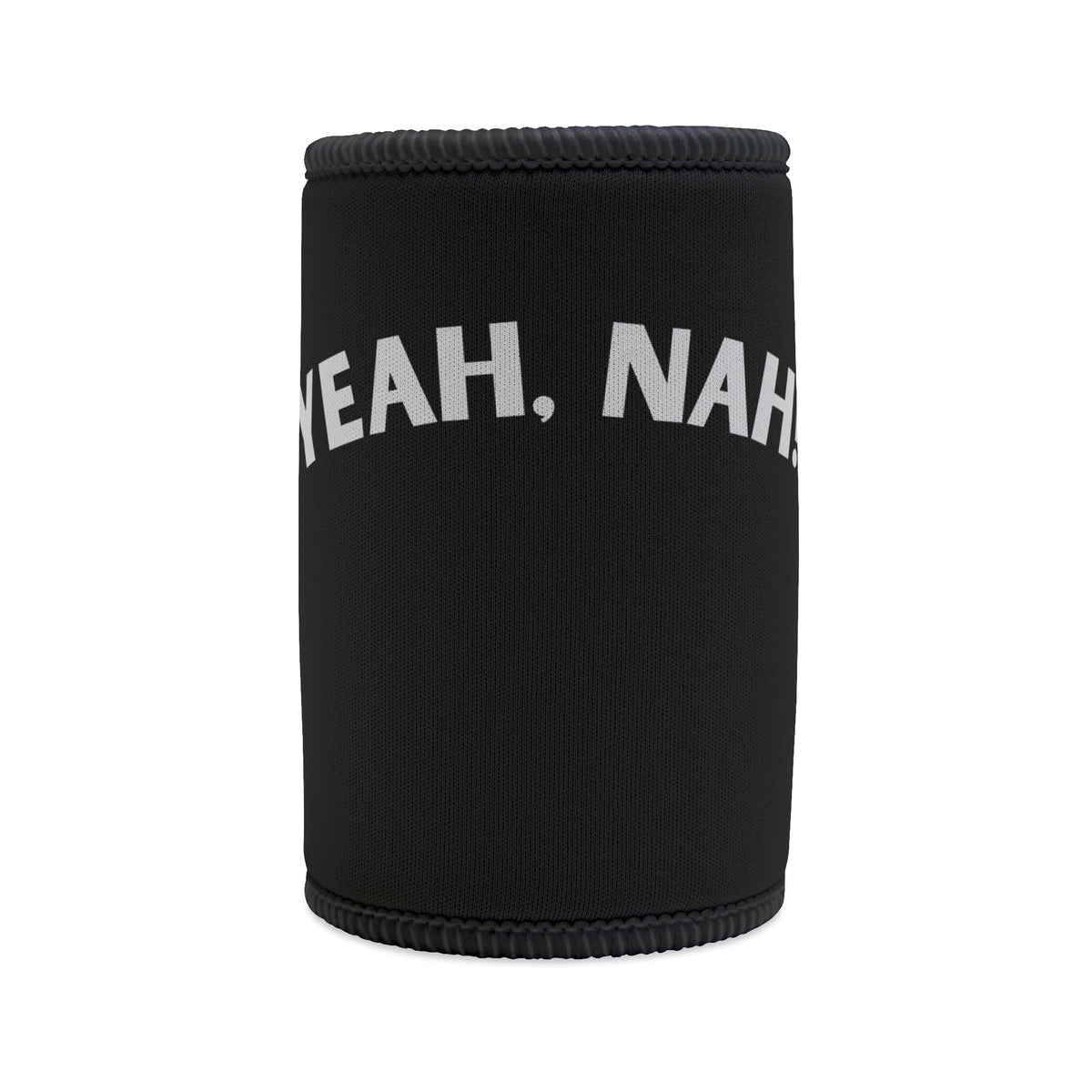 Yeah, Nah! Black Stubby Holder | Funny Aussie Beer Cooler