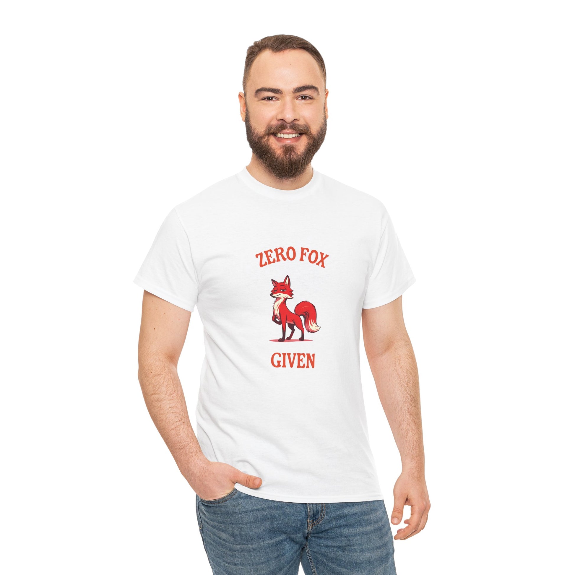 Soft cotton tee with “Zero Fox Given” funny quote