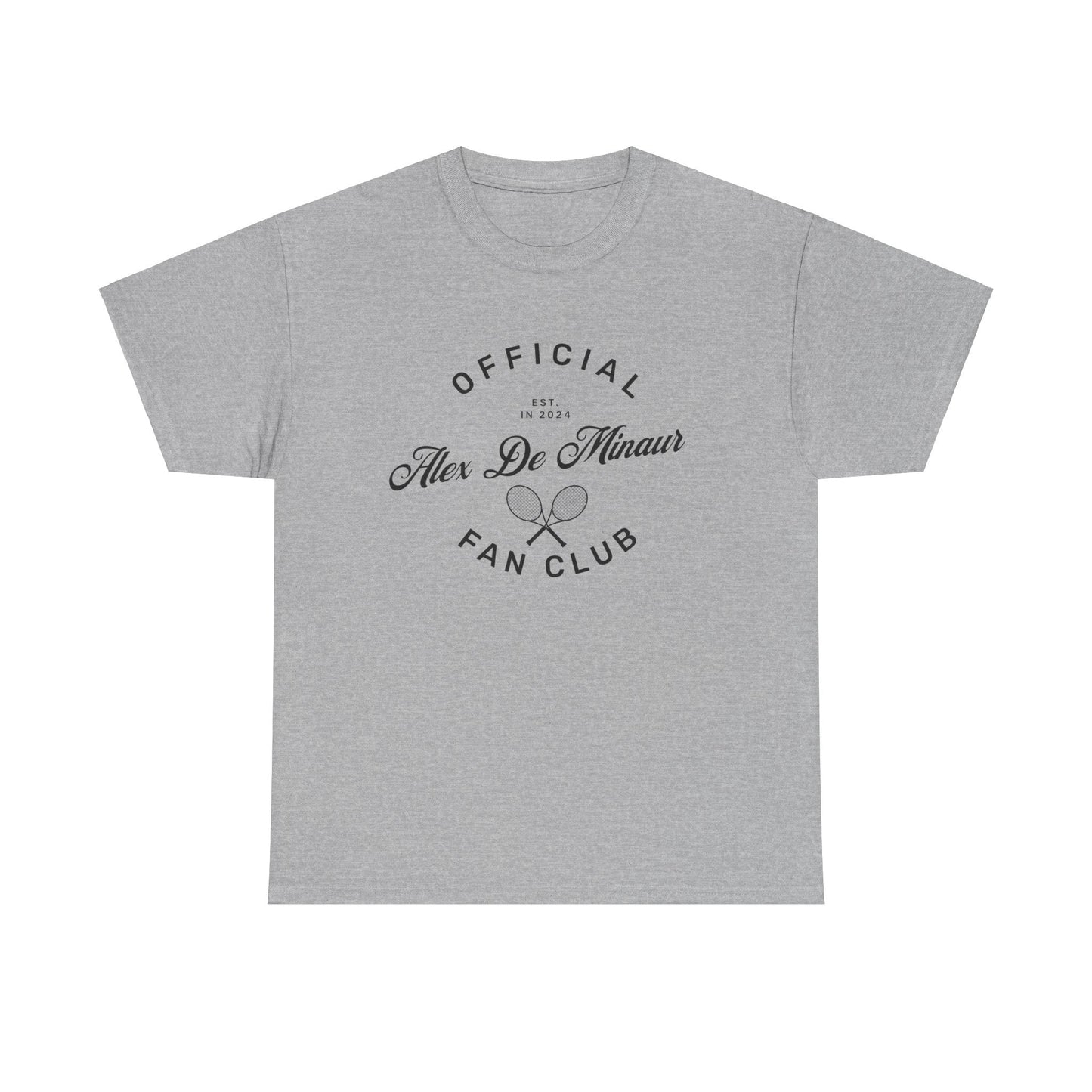 Alex De Minaur Fan Club' t-shirt—perfect for Aussie tennis fans cheering on this incredible athlete!