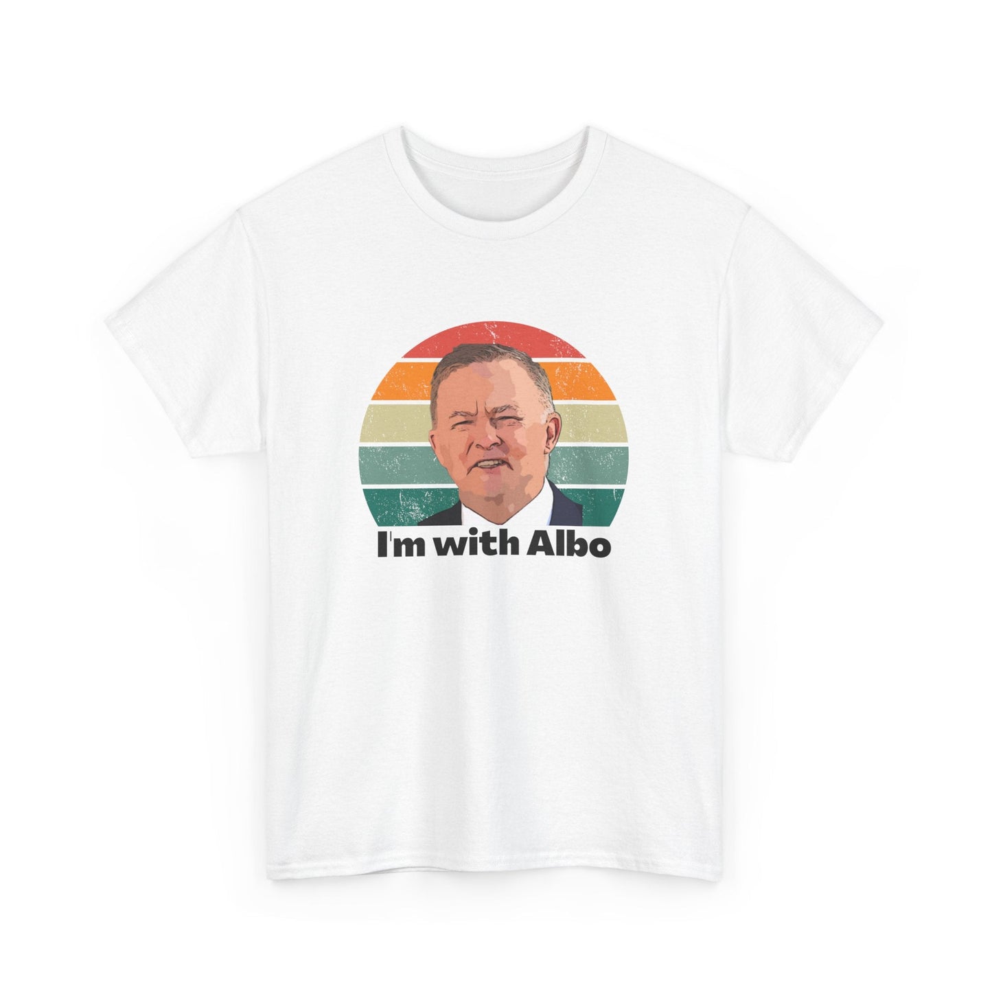 I'm with Albo' t-shirt, show support for Anthony Albanese in the next election, perfect for political campaign fans