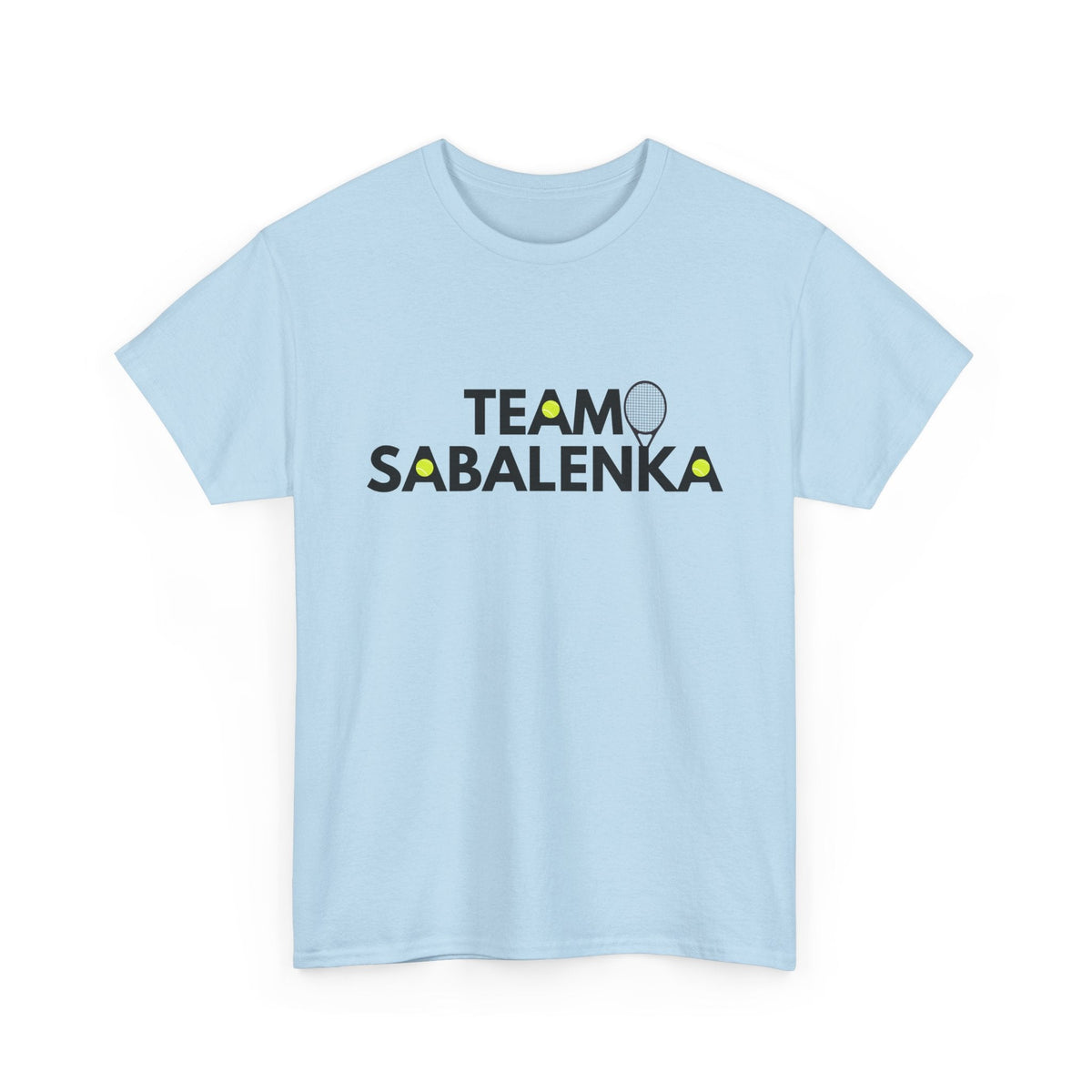 Show your love for Aryna Sabalenka with this stylish 'Team Sabalenka' tennis supporter t-shirt.