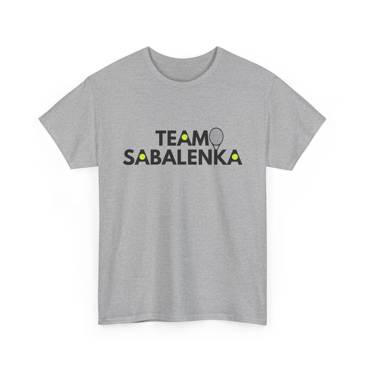 Tennis fan t-shirt featuring 'Team Sabalenka' design, great for supporters of Aryna Sabalenka