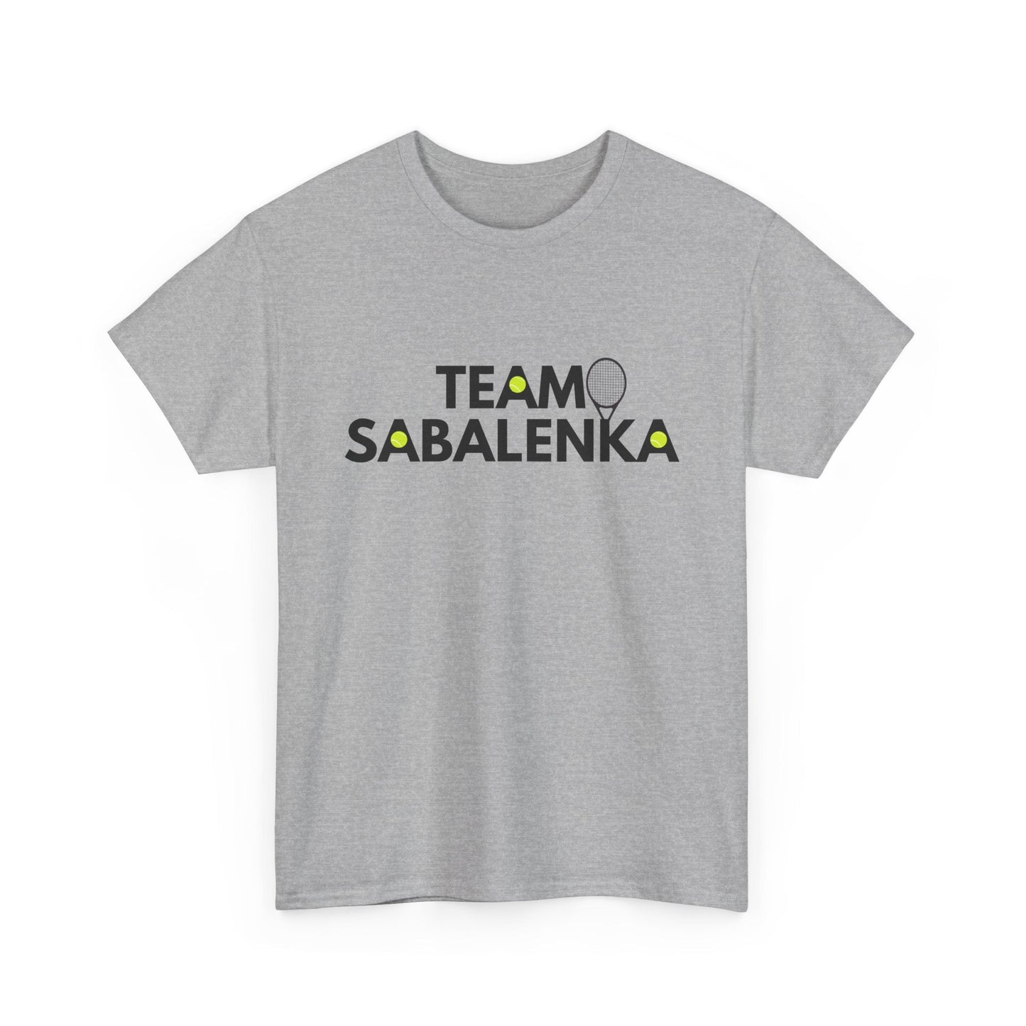 Tennis fan t-shirt featuring 'Team Sabalenko' design, great for supporters of Aryna Sabalenko