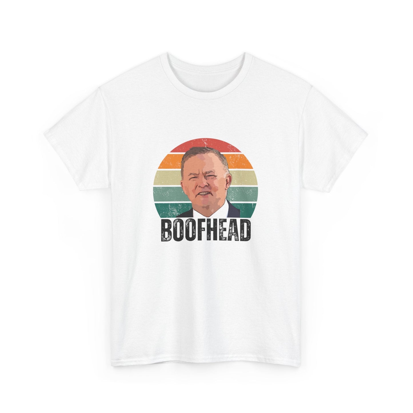 Funny 'Boofhead' t-shirt featuring Anthony Albanese’s viral insult to Peter Dutton—great for political humour lovers