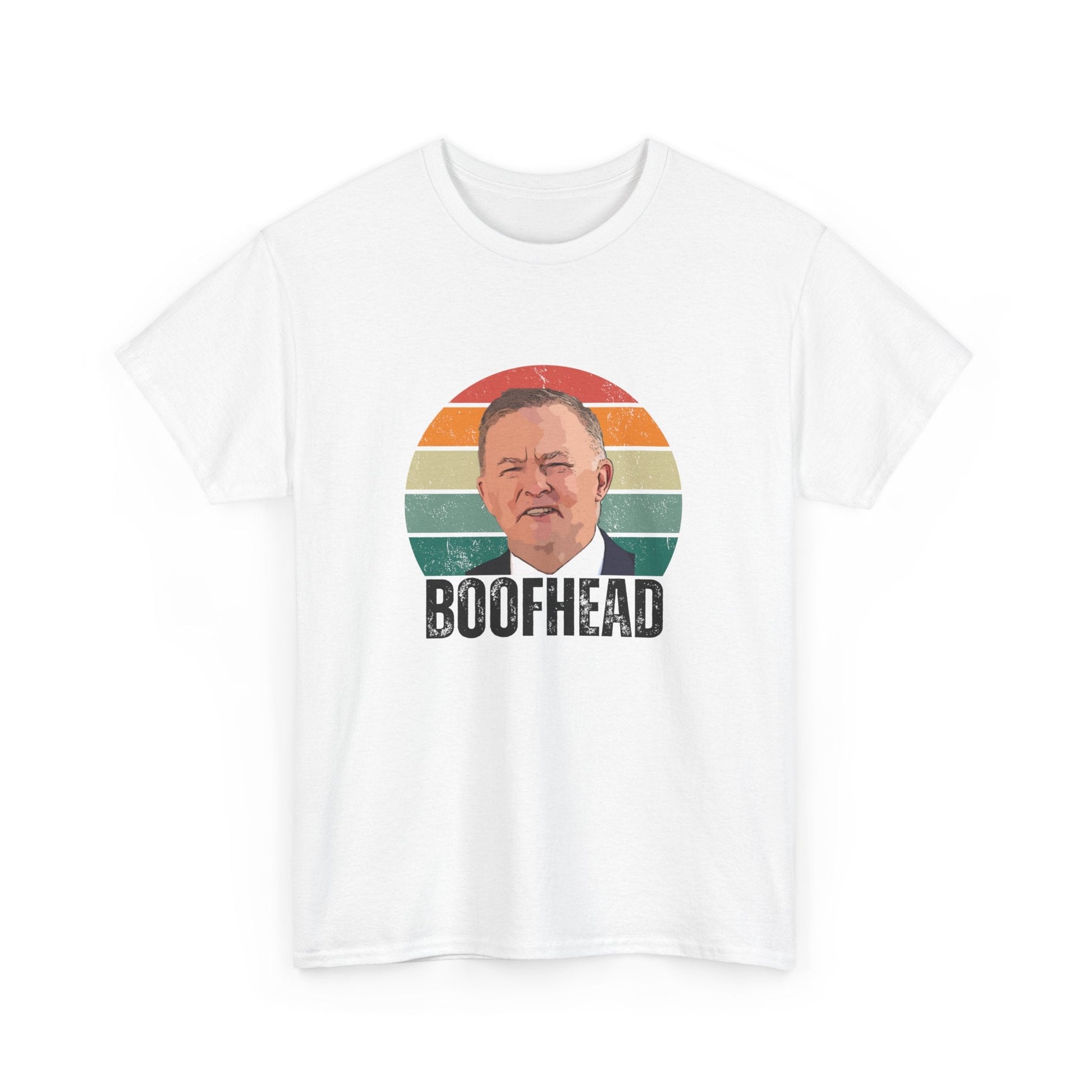 Funny 'Boofhead' t-shirt featuring Anthony Albanese’s viral insult to Peter Dutton—great for political humour lovers