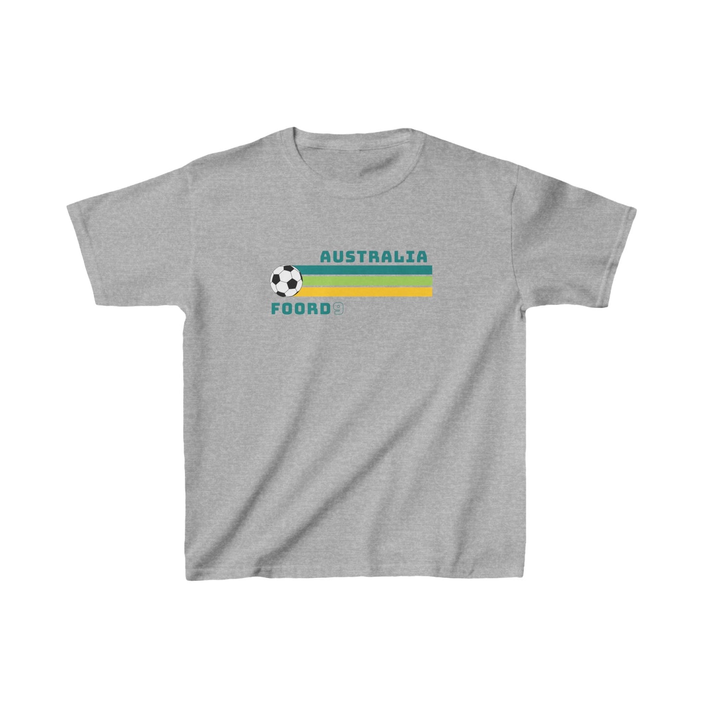 Australian Matildas supporter t-shirt for kids with Caitlin Foord’s name