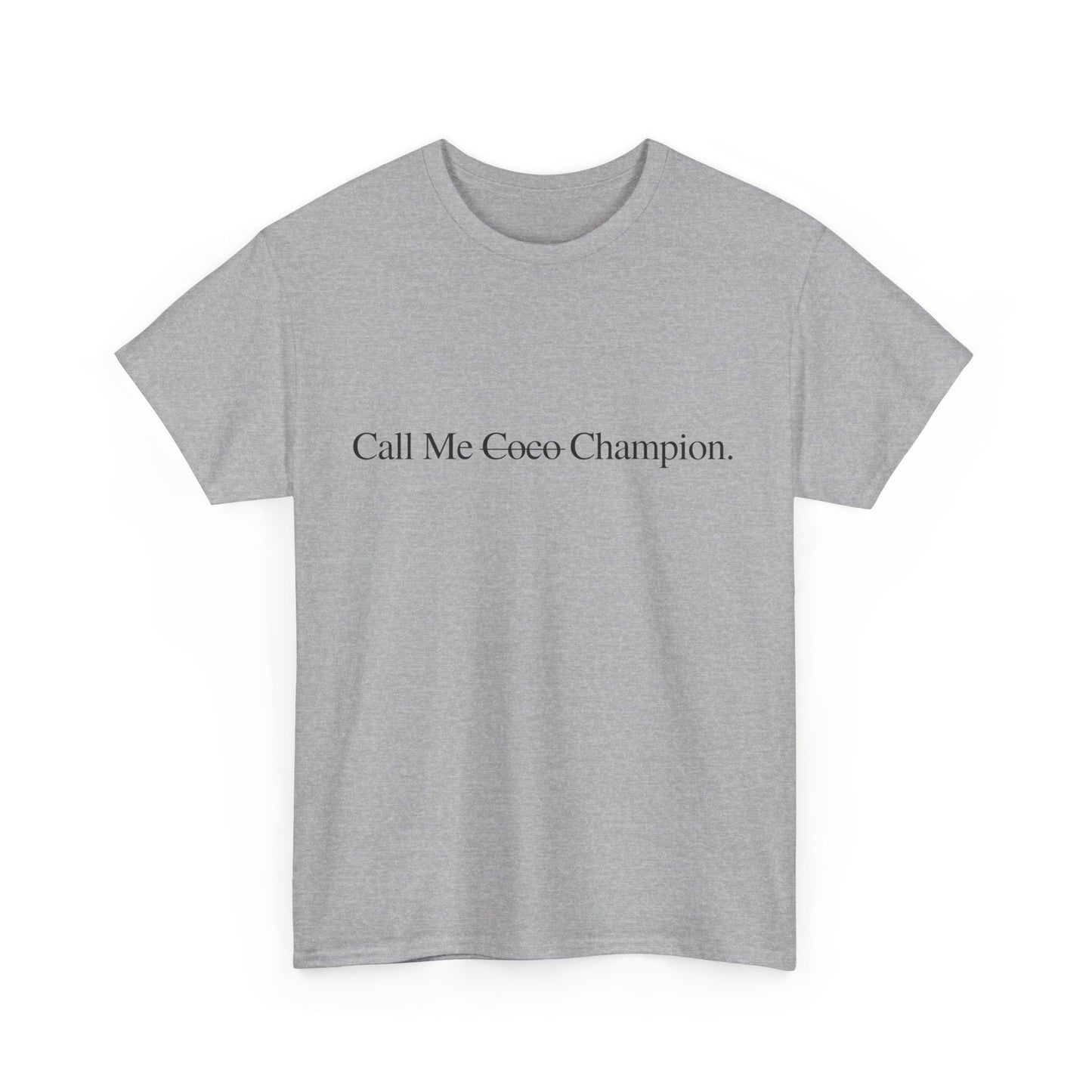 Show your love for Coco Gauff with this 'Call Me Coco Champion' t-shirt, great for tennis lovers.