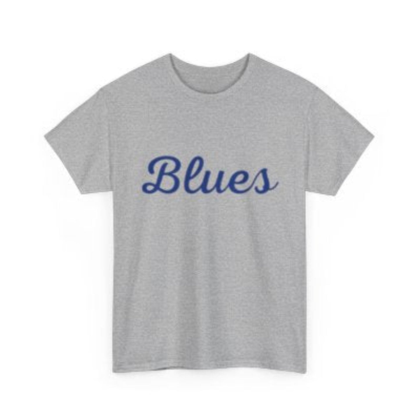 Navy blue Carlton AFL fan shirt with iconic Blues lettering