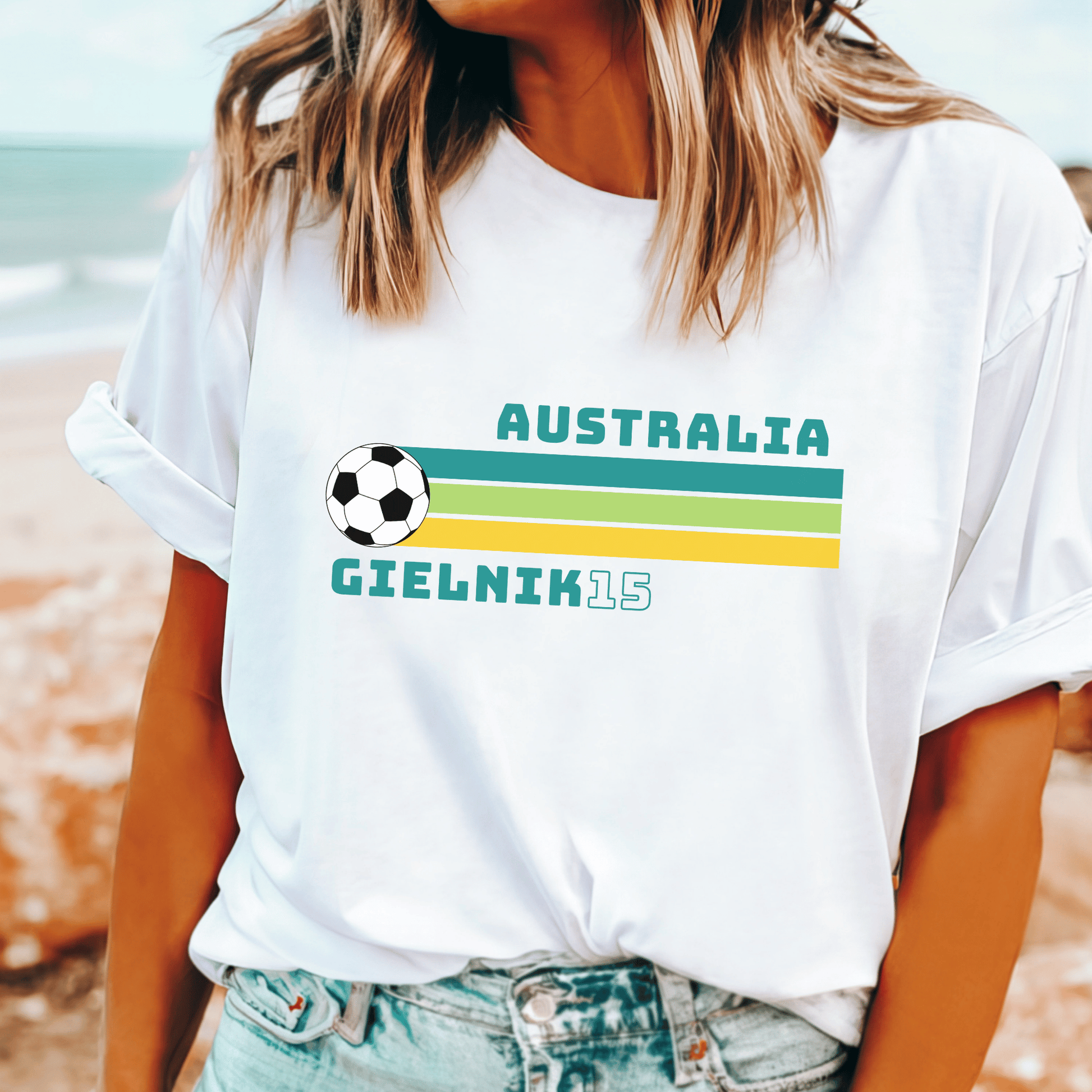 Gielnik T-Shirt – Retro Aussie Football Design for Matildas Fans