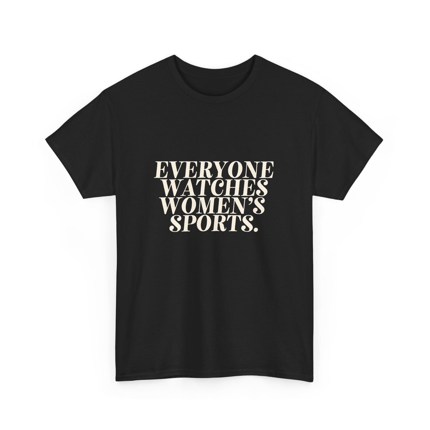 Bold feminist sports tee supporting women athletes