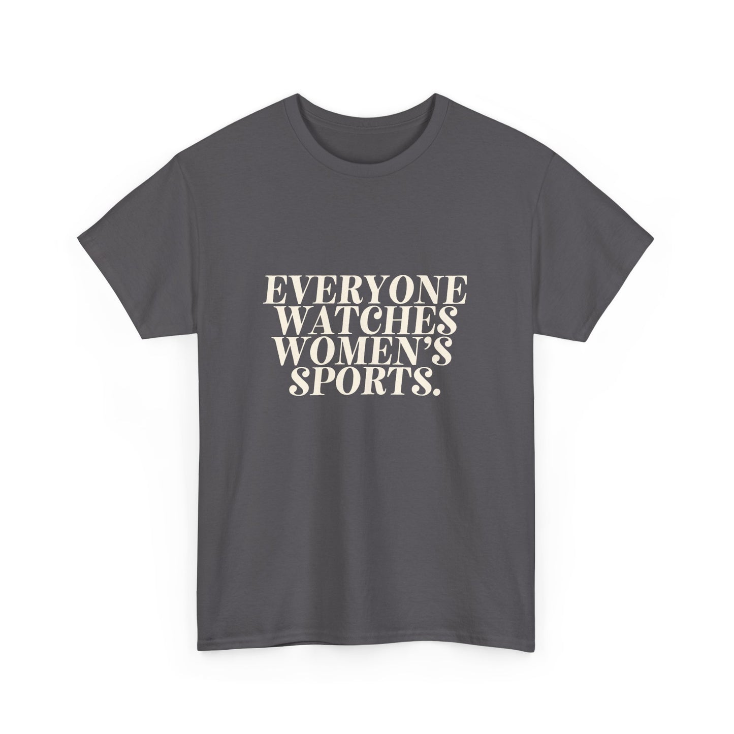 Empowering t-shirt promoting women’s sports viewership