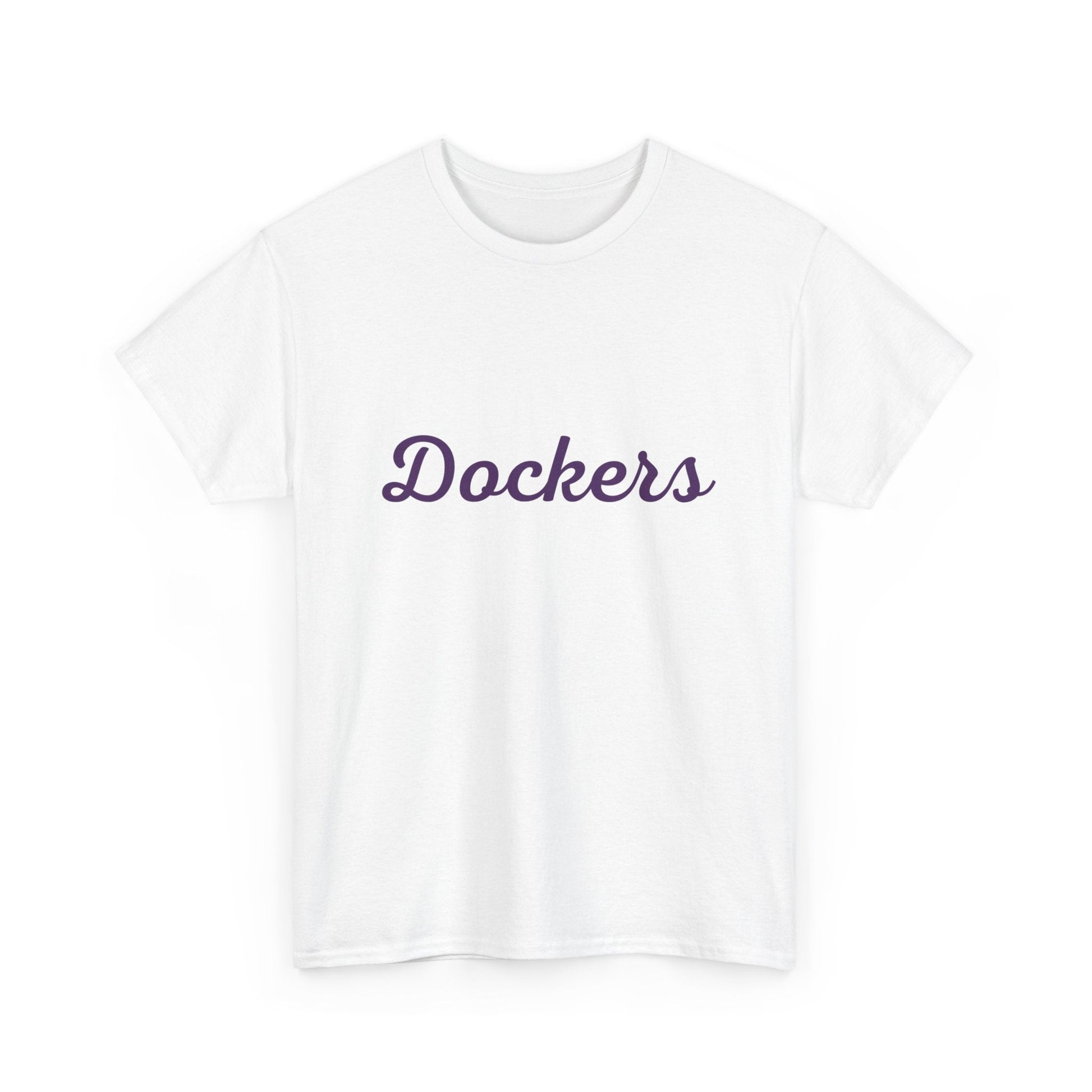 AFL fan tee featuring Dockers print in Fremantle team colours