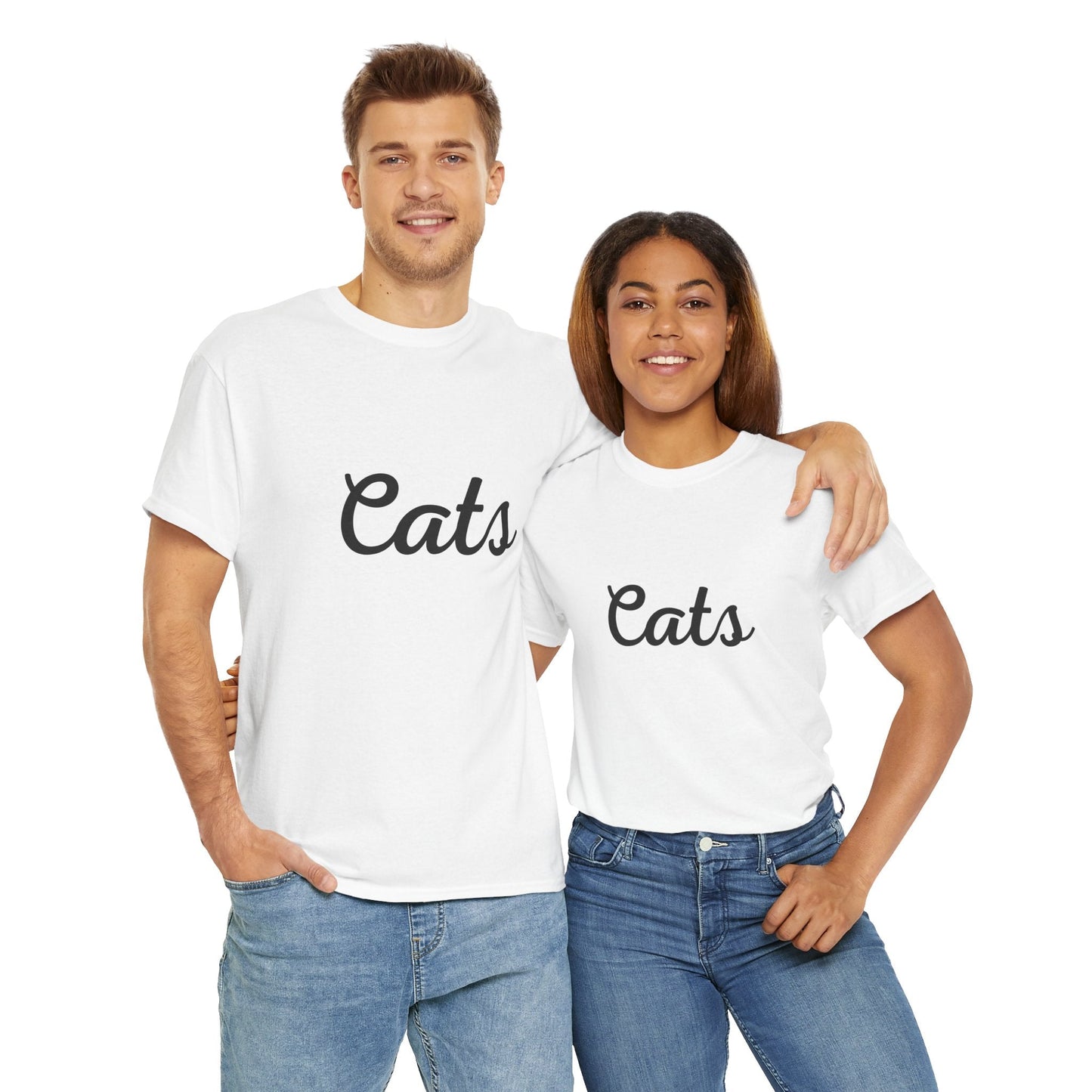 Unisex Cats tee for Geelong supporters, great for match day and snags on the barbie