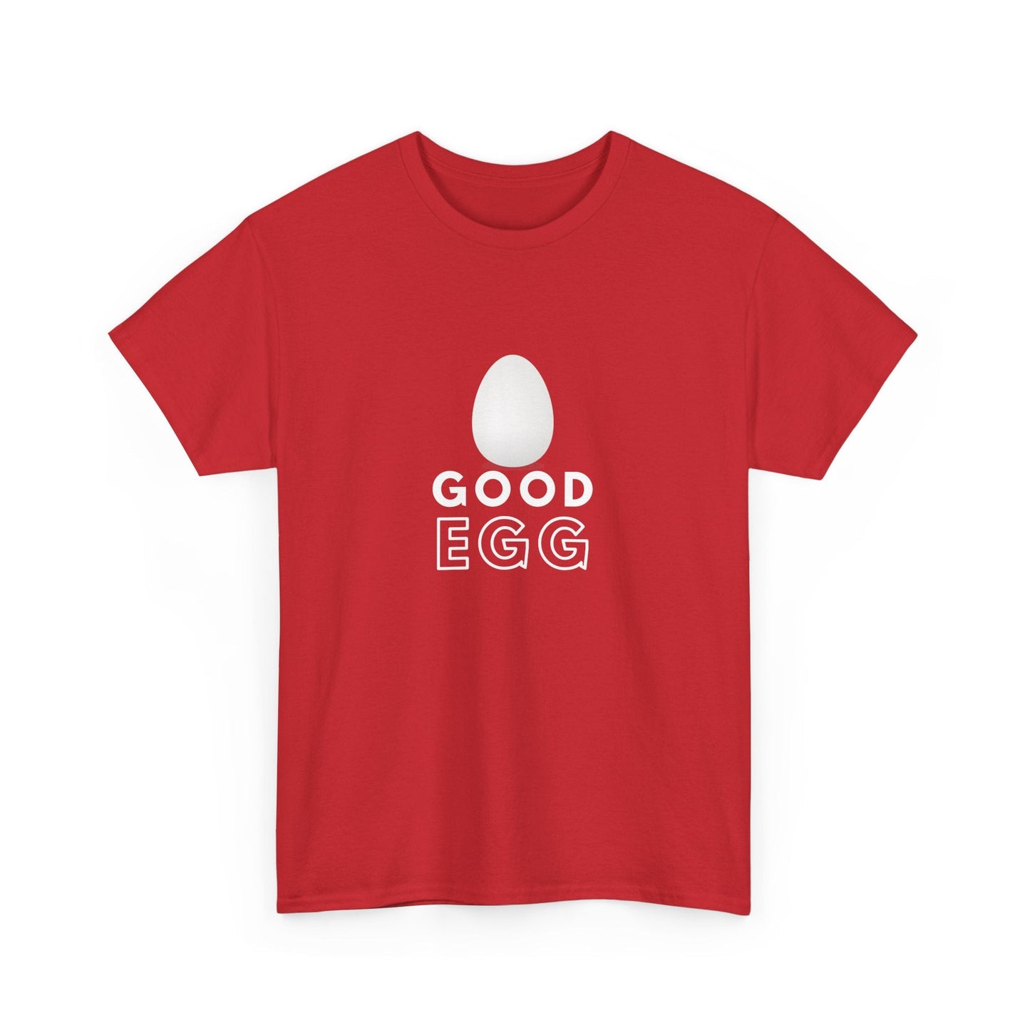 Positive vibes t-shirt with "Good Egg" phrase and simple egg art