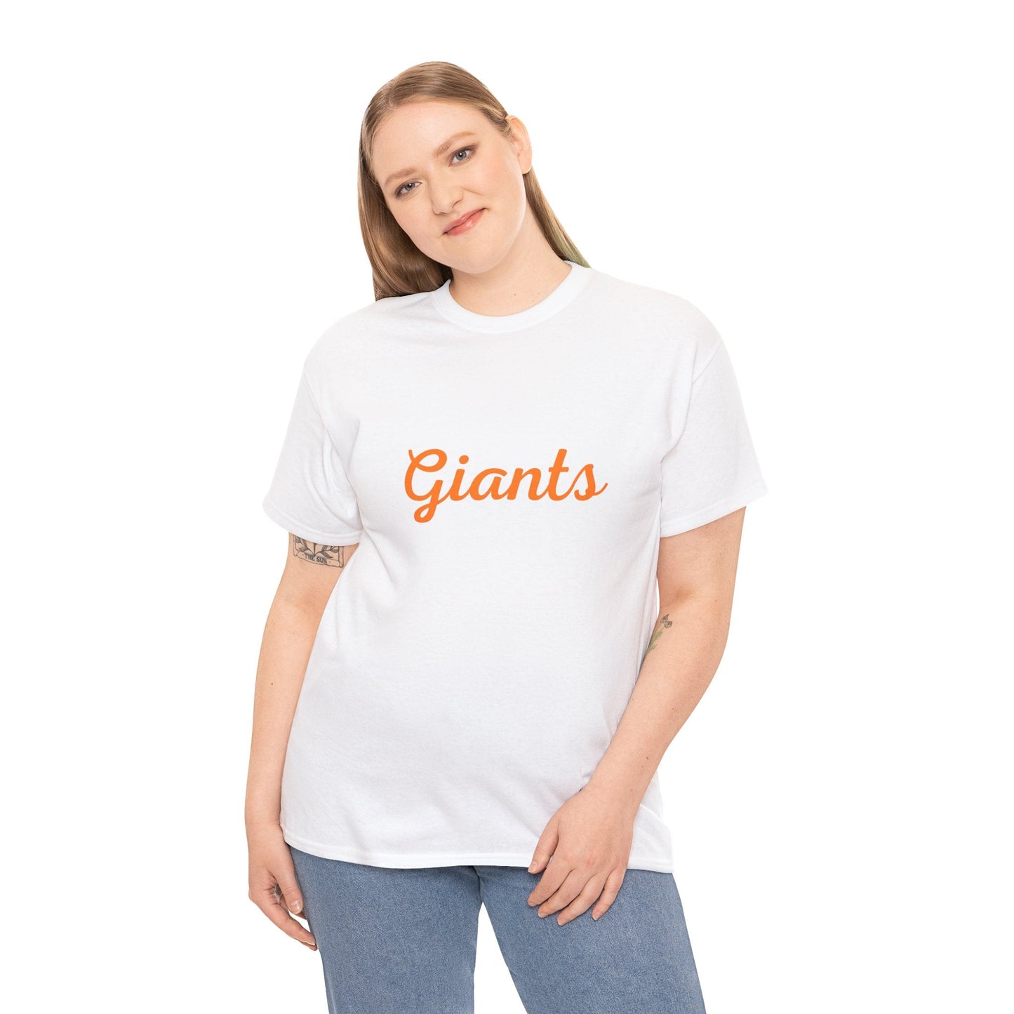 adults AFL t-shirt with Giants print in official team colours