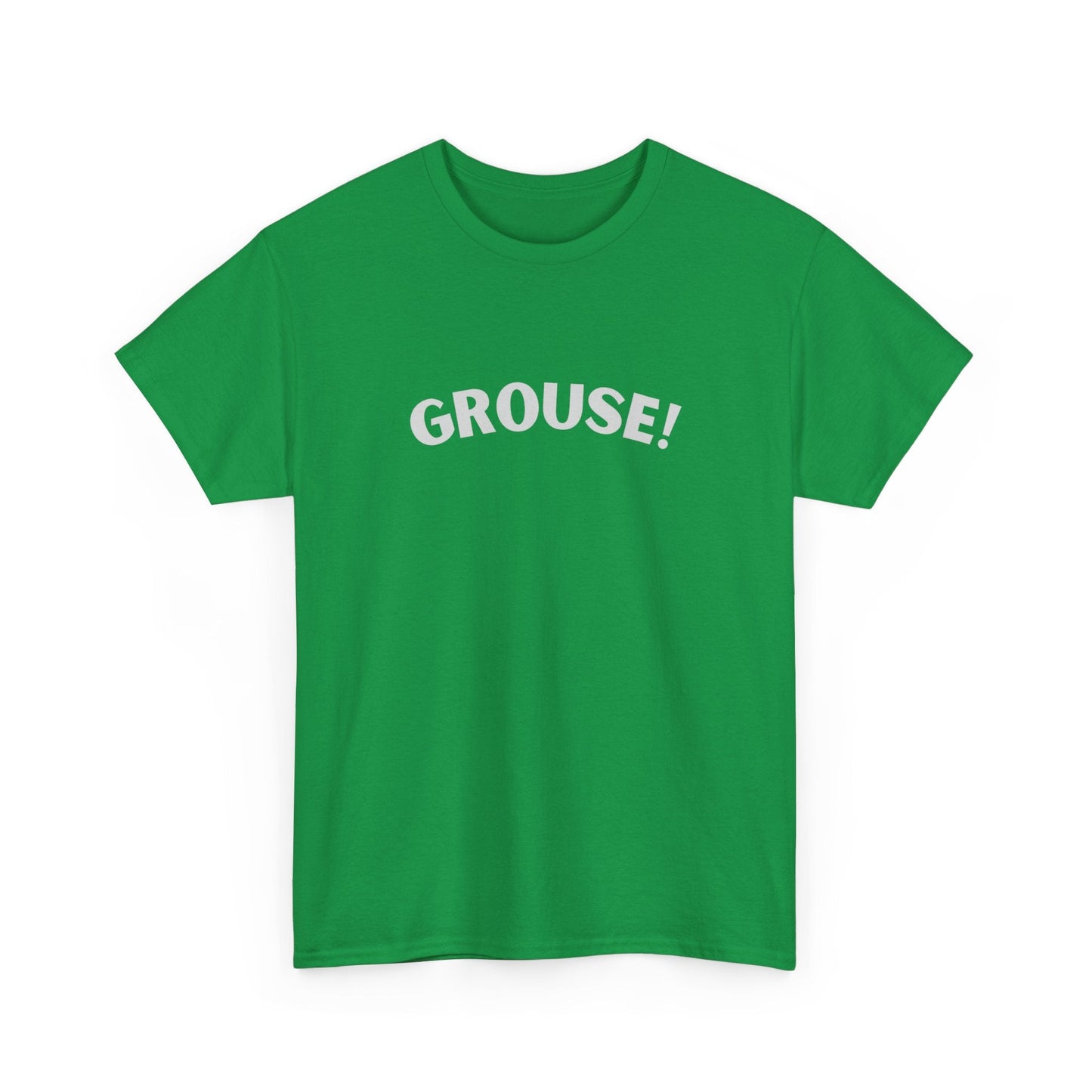 Australian slang tee with Grouse print, ideal for BBQs and national pride