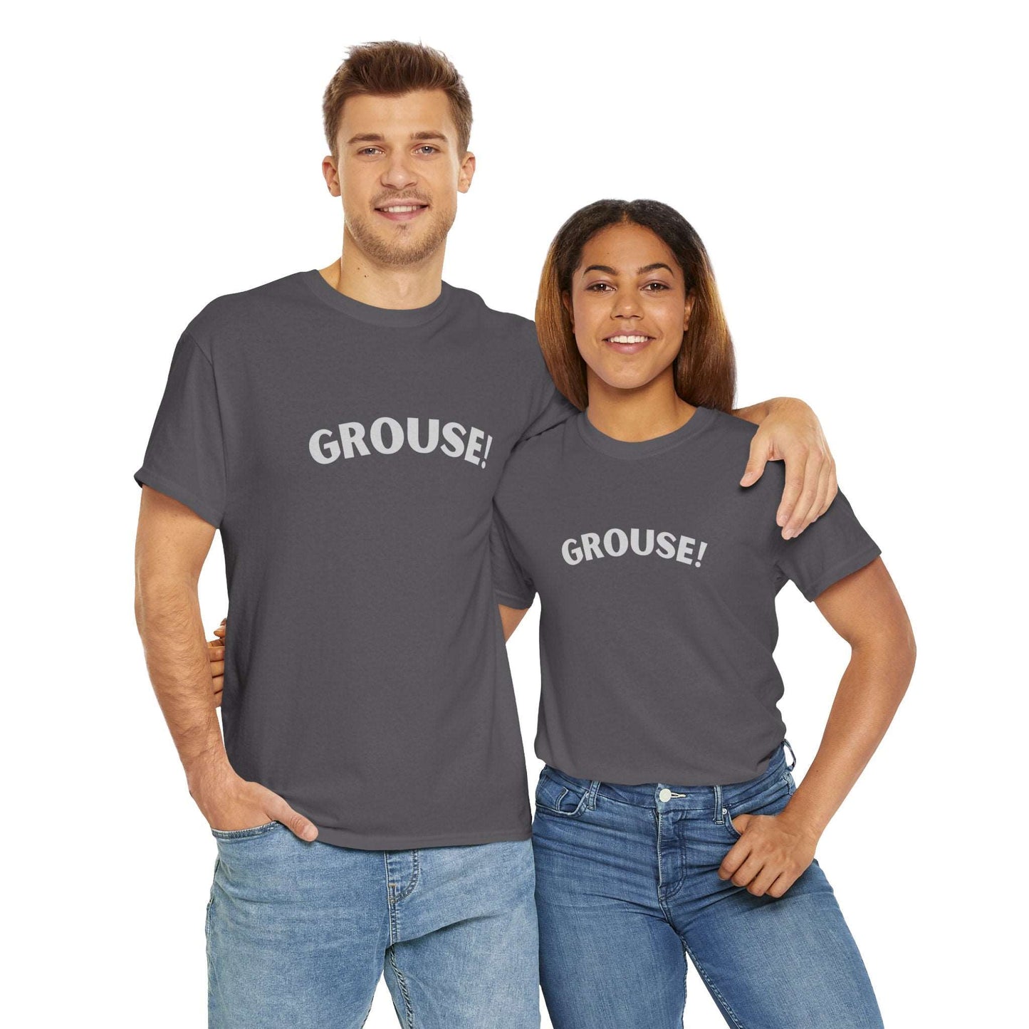 Casual Grouse tee made for Australia Day celebrations and sizzling sausages on the barbie