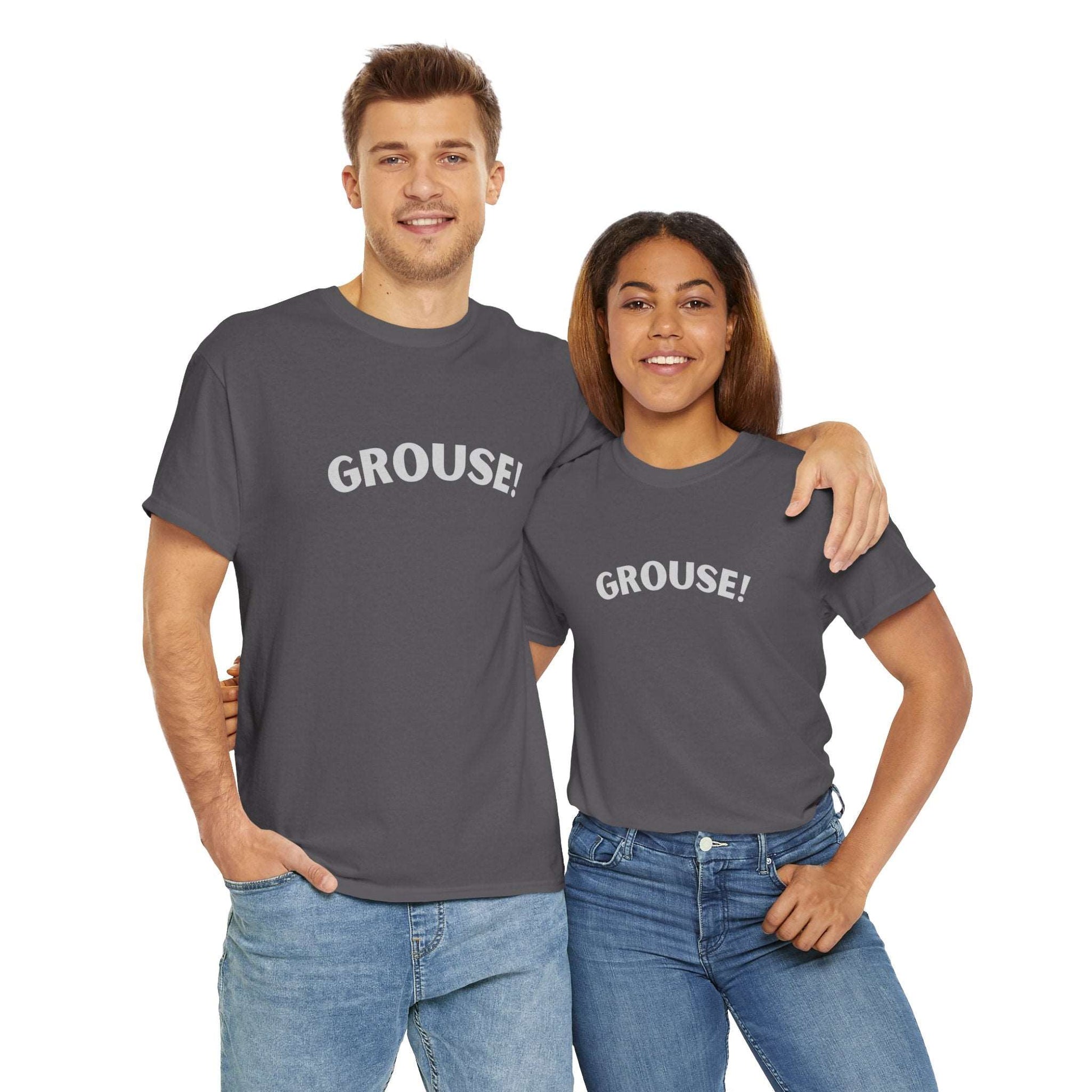 Casual Grouse tee made for Australia Day celebrations and sizzling sausages on the barbie