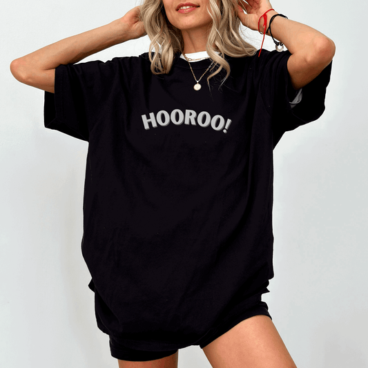 Aussie slang t-shirt with iconic 'Hooroo' phrase perfect for BBQs and mates