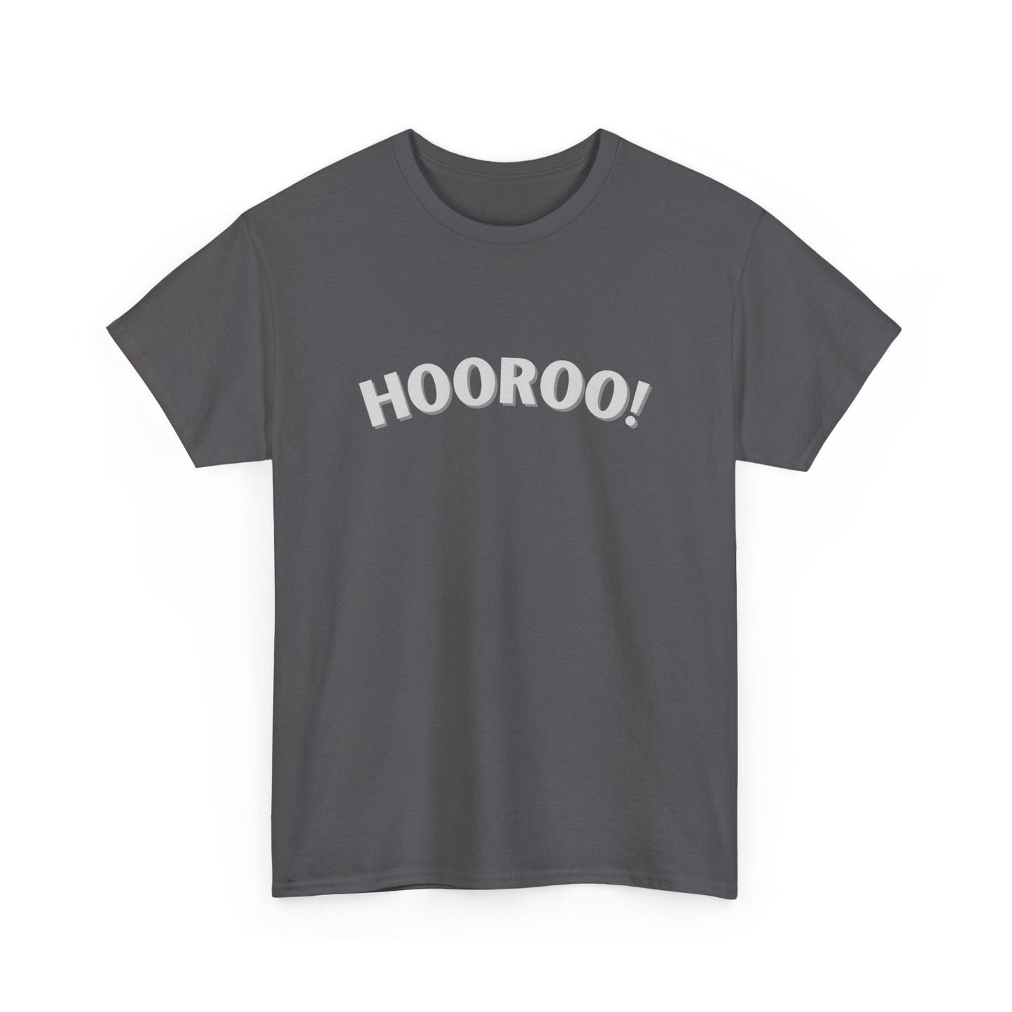 Casual Aussie farewell t-shirt with 'Hooroo' perfect for summer BBQ wear